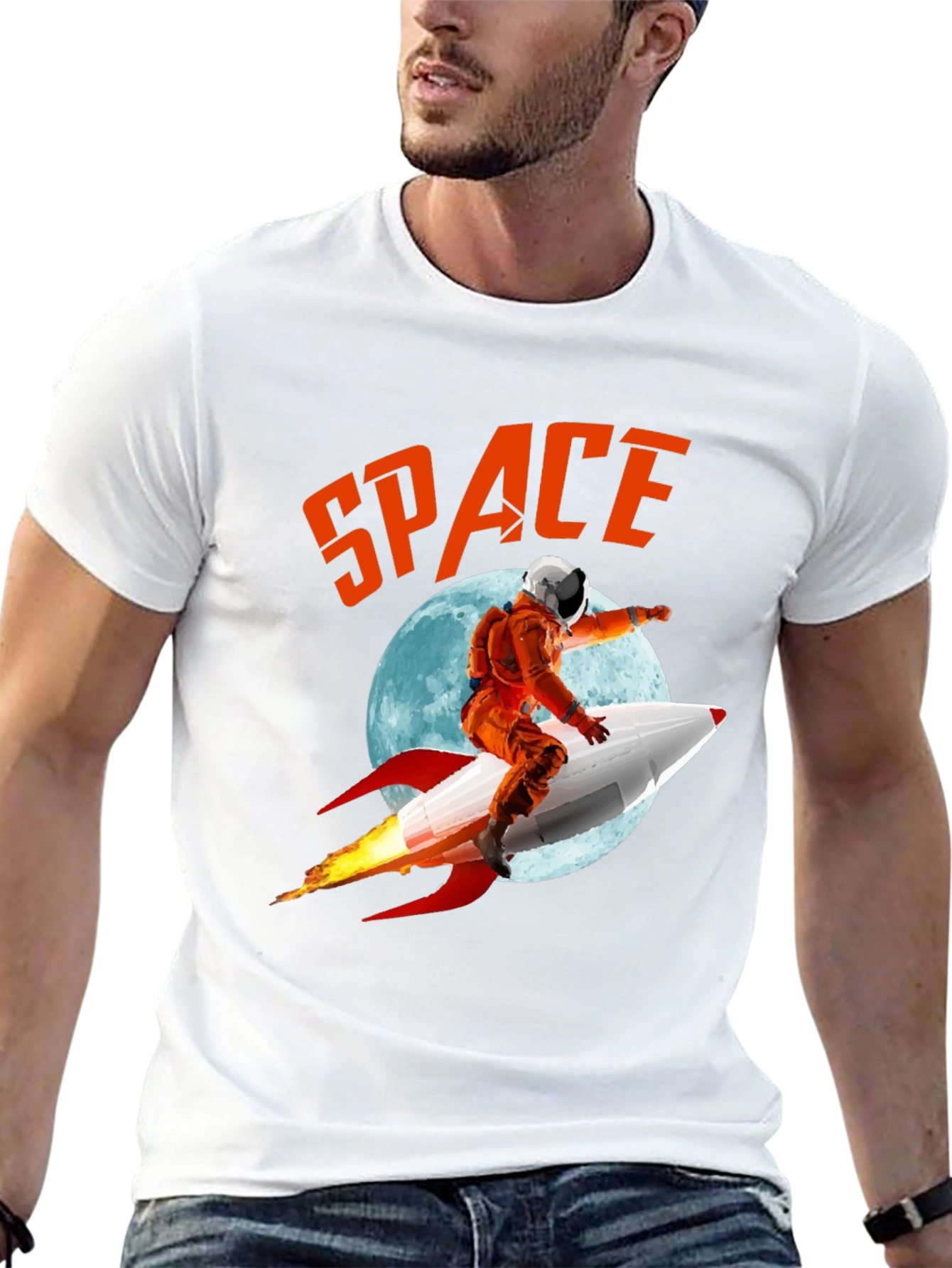 Retro Space Rocket Ride T-Shirt