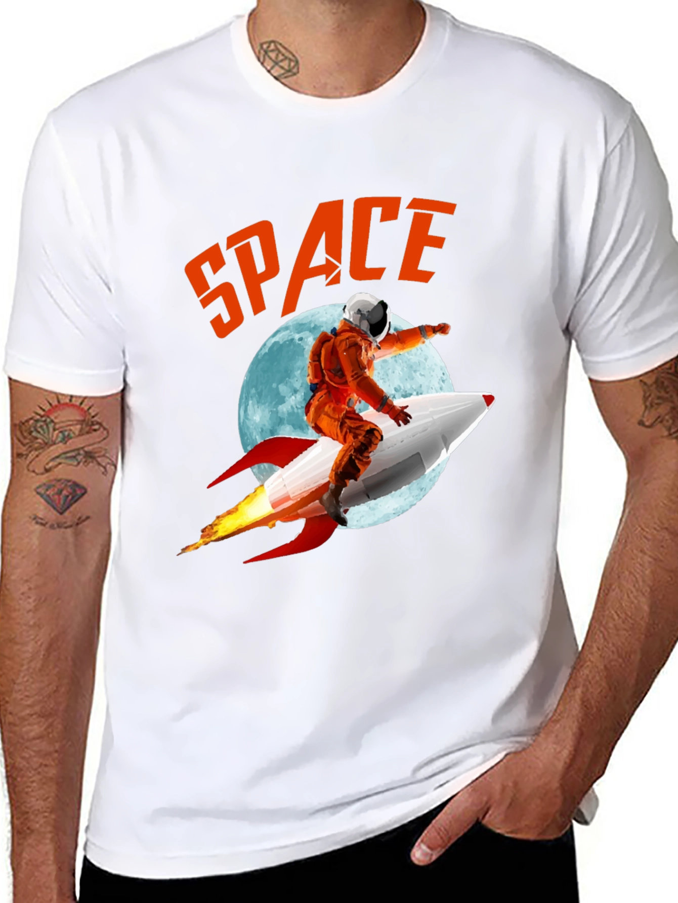 Retro Space Rocket Ride T-Shirt