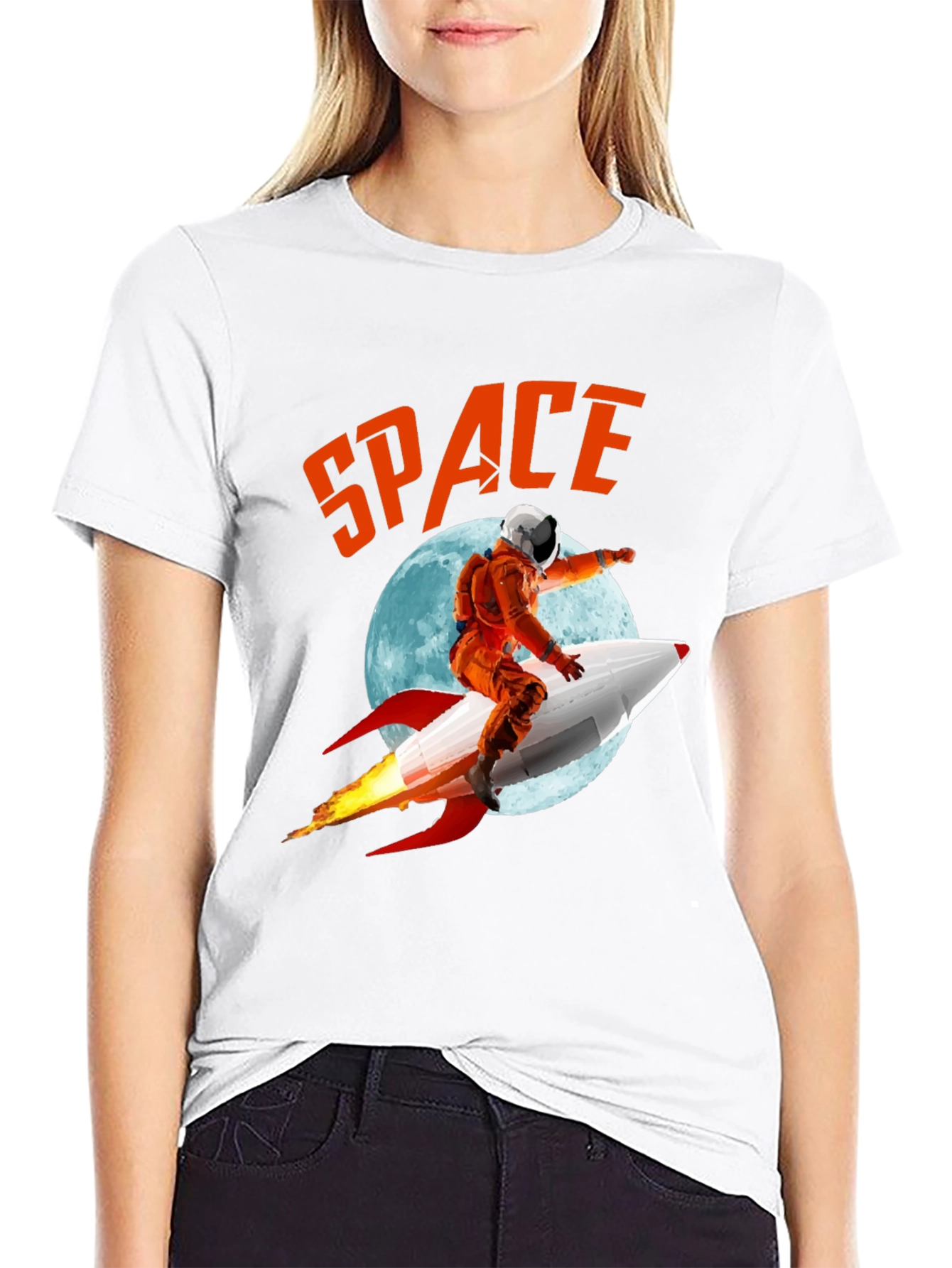 Retro Space Rocket Ride T-Shirt