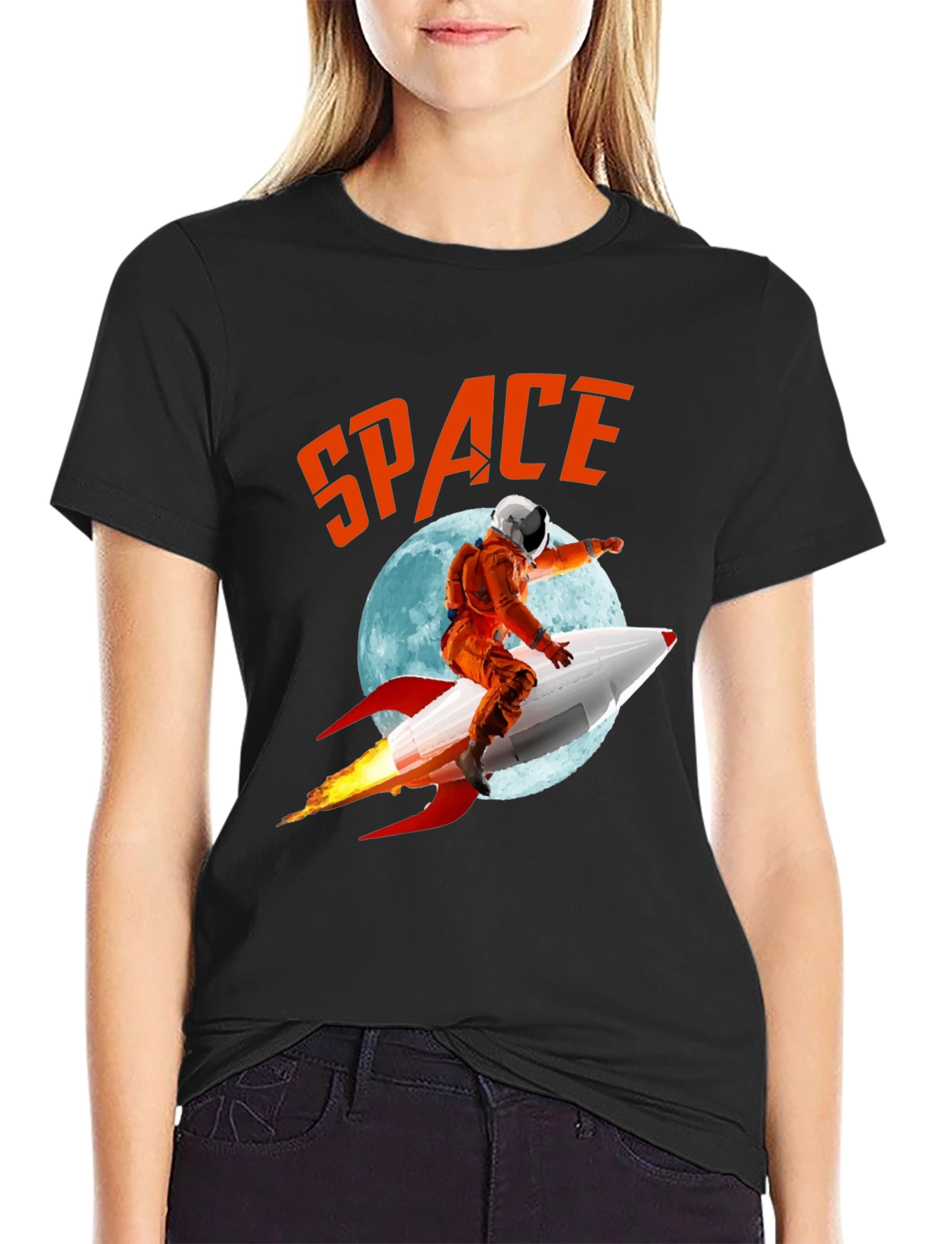 Retro Space Rocket Ride T-Shirt