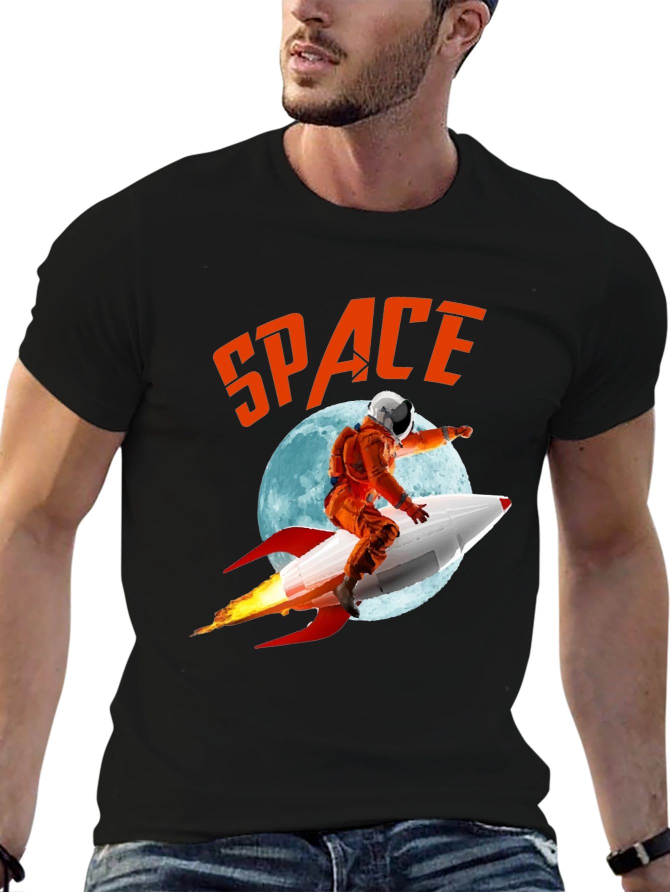Retro Space Rocket Ride T-Shirt