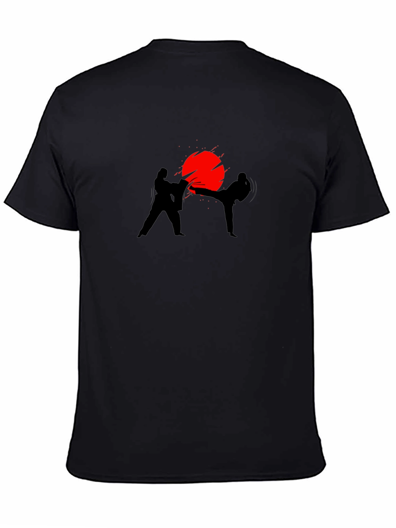 Martial Arts Silhouette T-Shirt - Black