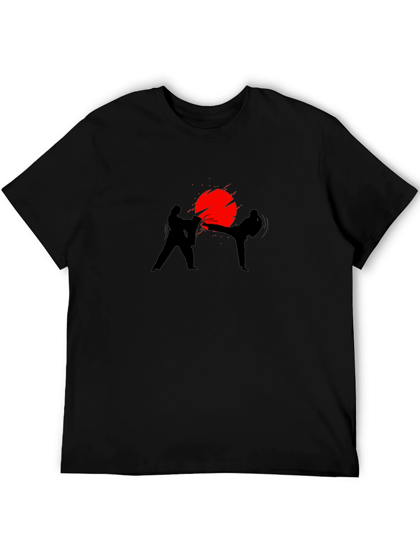 Martial Arts Silhouette T-Shirt - Black