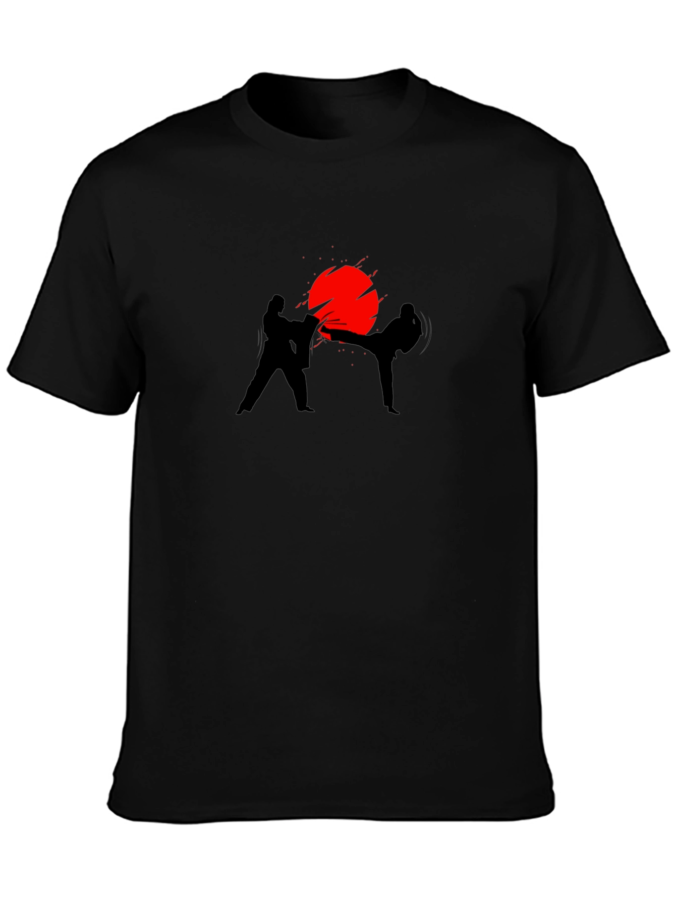 Martial Arts Silhouette T-Shirt - Black