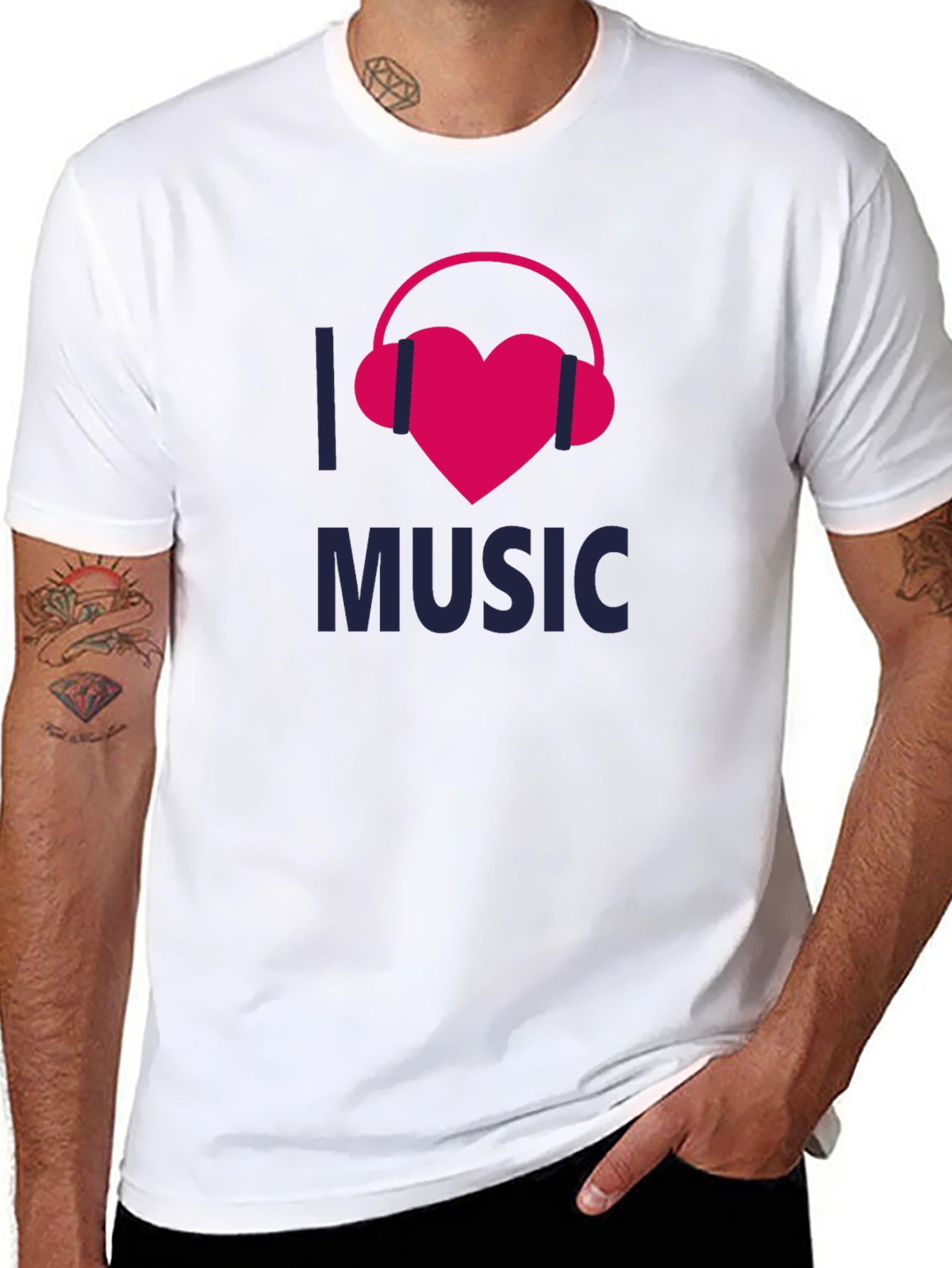 I Love Music Black T-Shirt