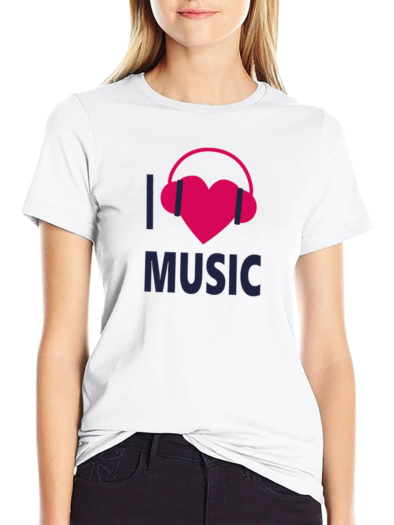 I Love Music Black T-Shirt