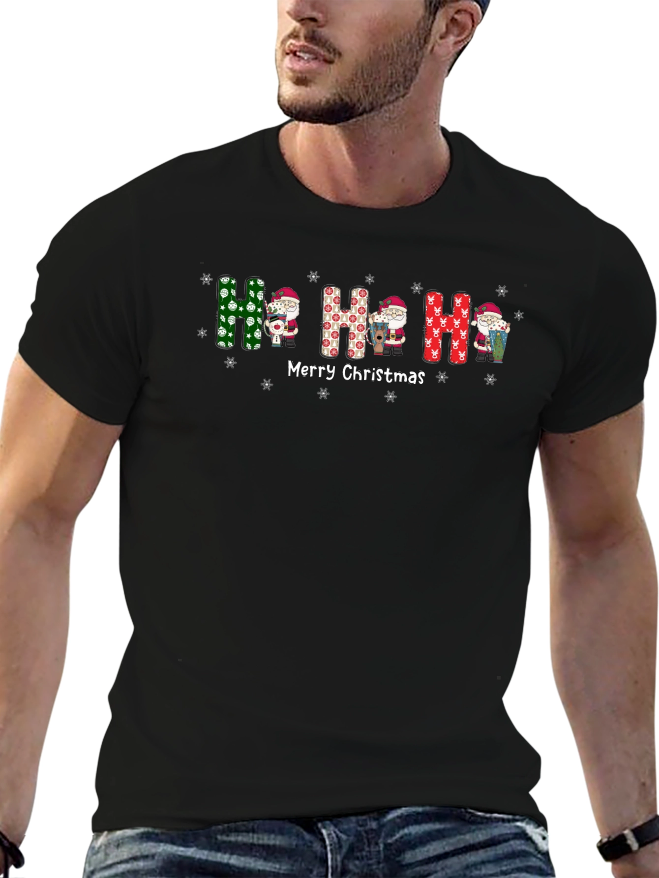 Festive Ho Ho Ho Merry Christmas T-Shirt