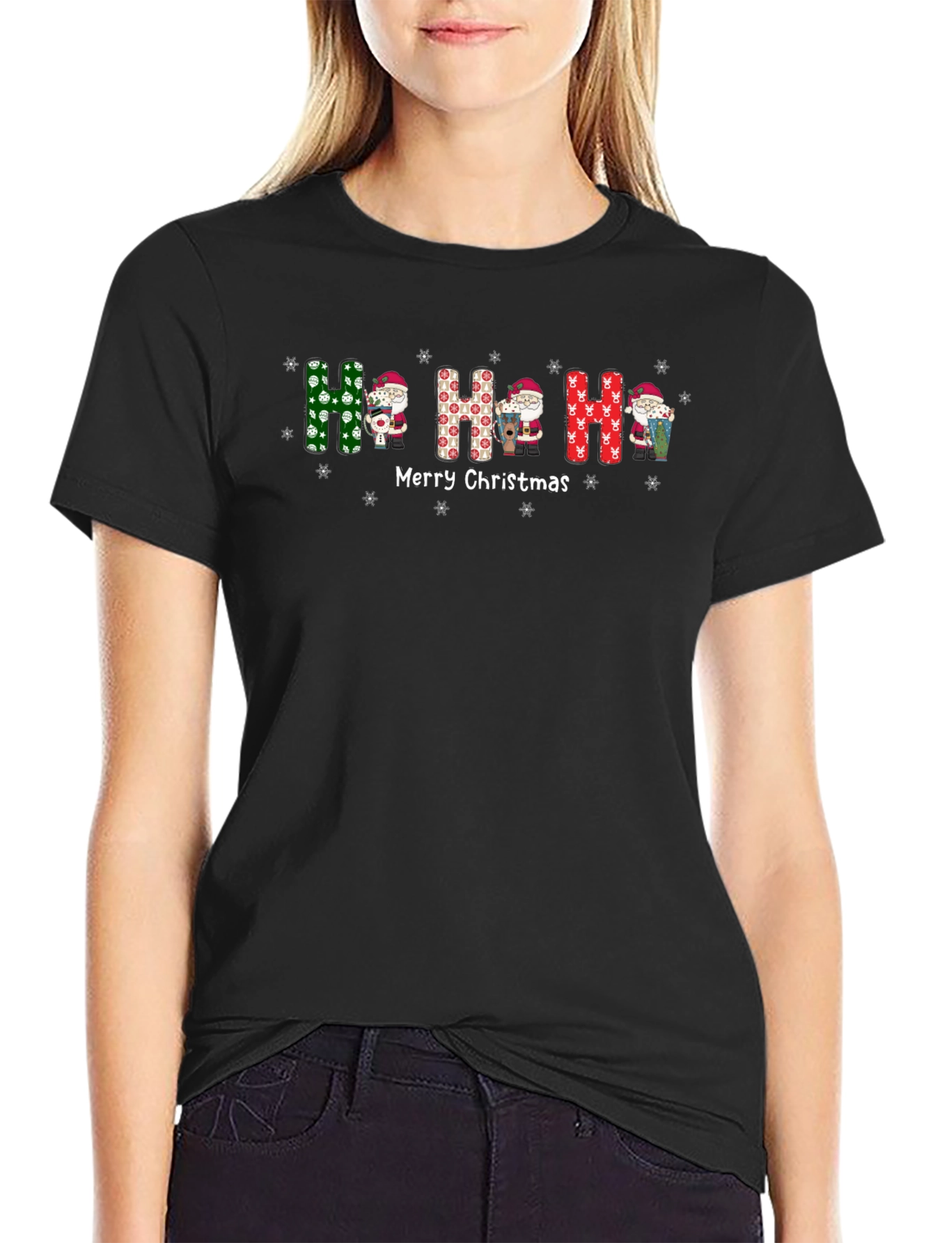 Festive Ho Ho Ho Merry Christmas T-Shirt