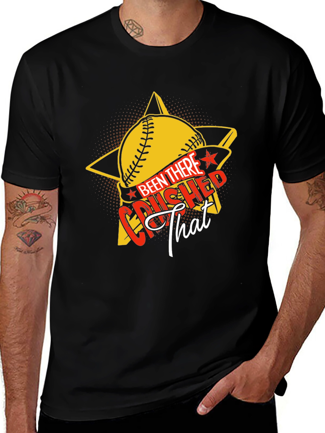 Crushed That Baseball Star Graphic Tee
