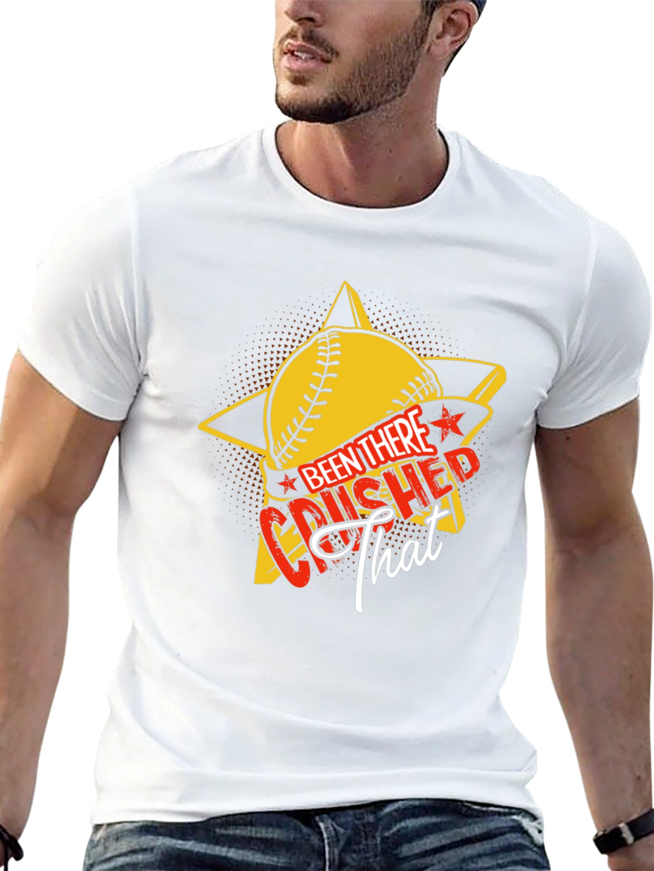 Crushed That Baseball Star Graphic Tee