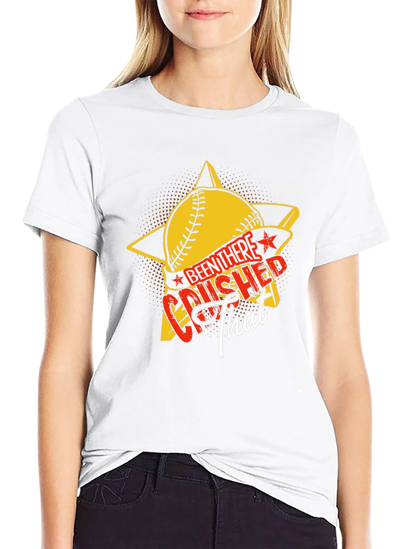 Crushed That Baseball Star Graphic Tee