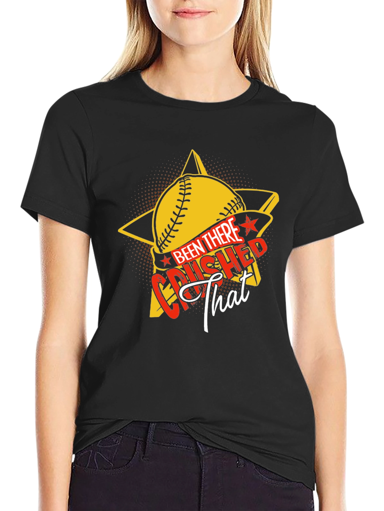 Crushed That Baseball Star Graphic Tee