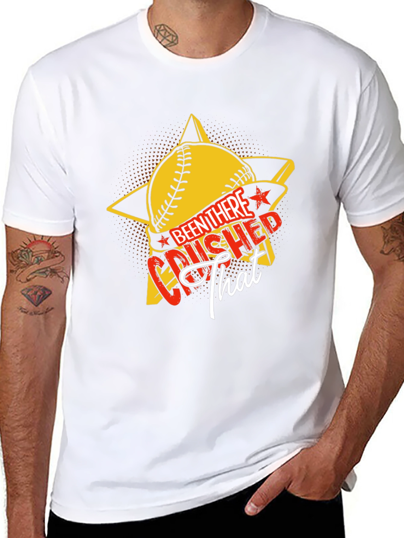 Crushed That Baseball Star Graphic Tee