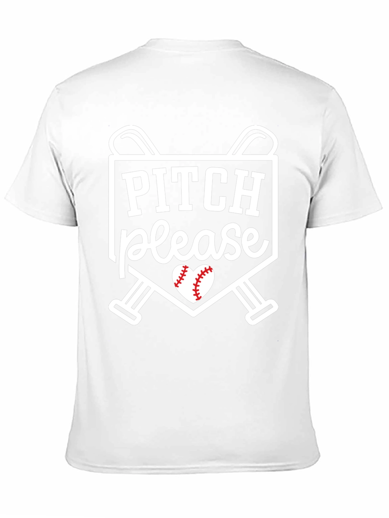 Pitch Please T-Shirt - Baseball Heart Tee