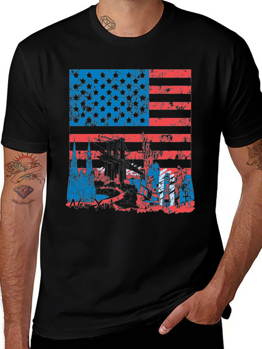 NYC American Flag Graphic T-Shirt
