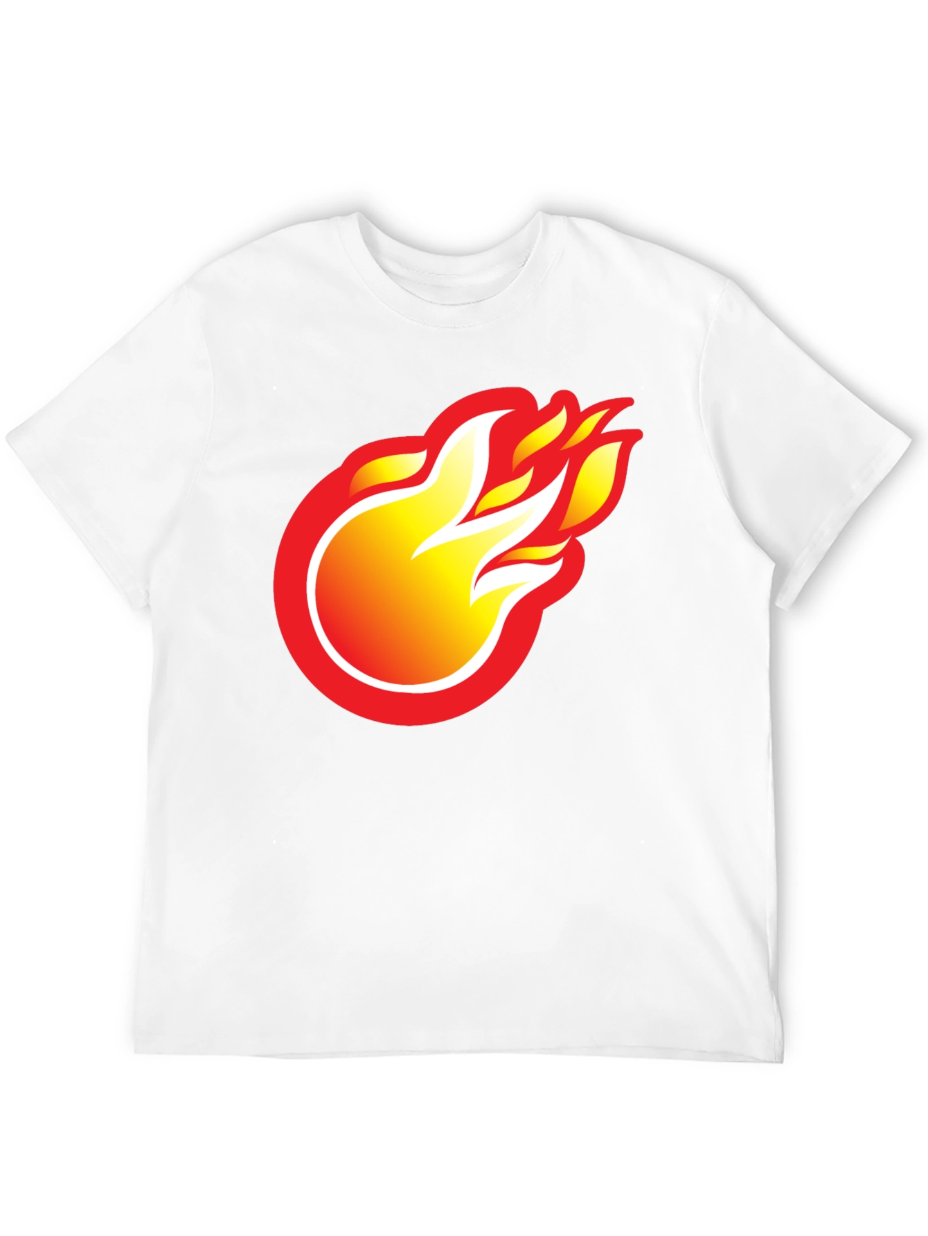 Fiery Flame Graphic Tee - Bold Black T-Shirt