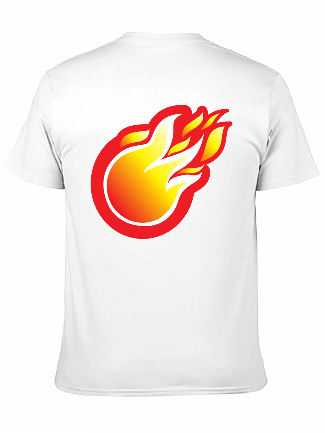 Fiery Flame Graphic Tee - Bold Black T-Shirt