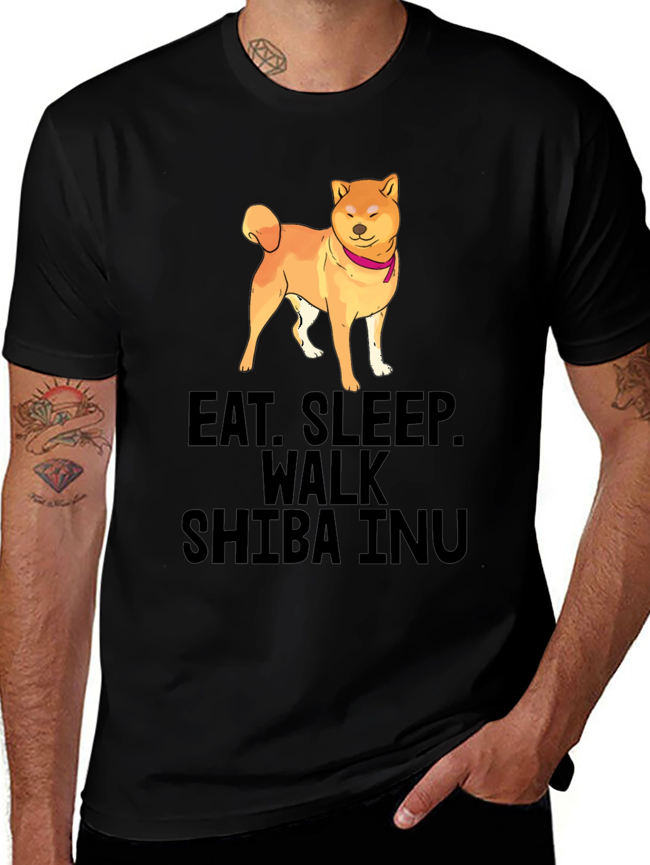 Eat Sleep Walk Shiba Inu T-Shirt