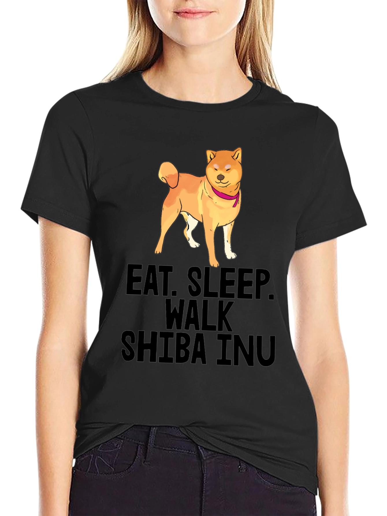 Eat Sleep Walk Shiba Inu T-Shirt