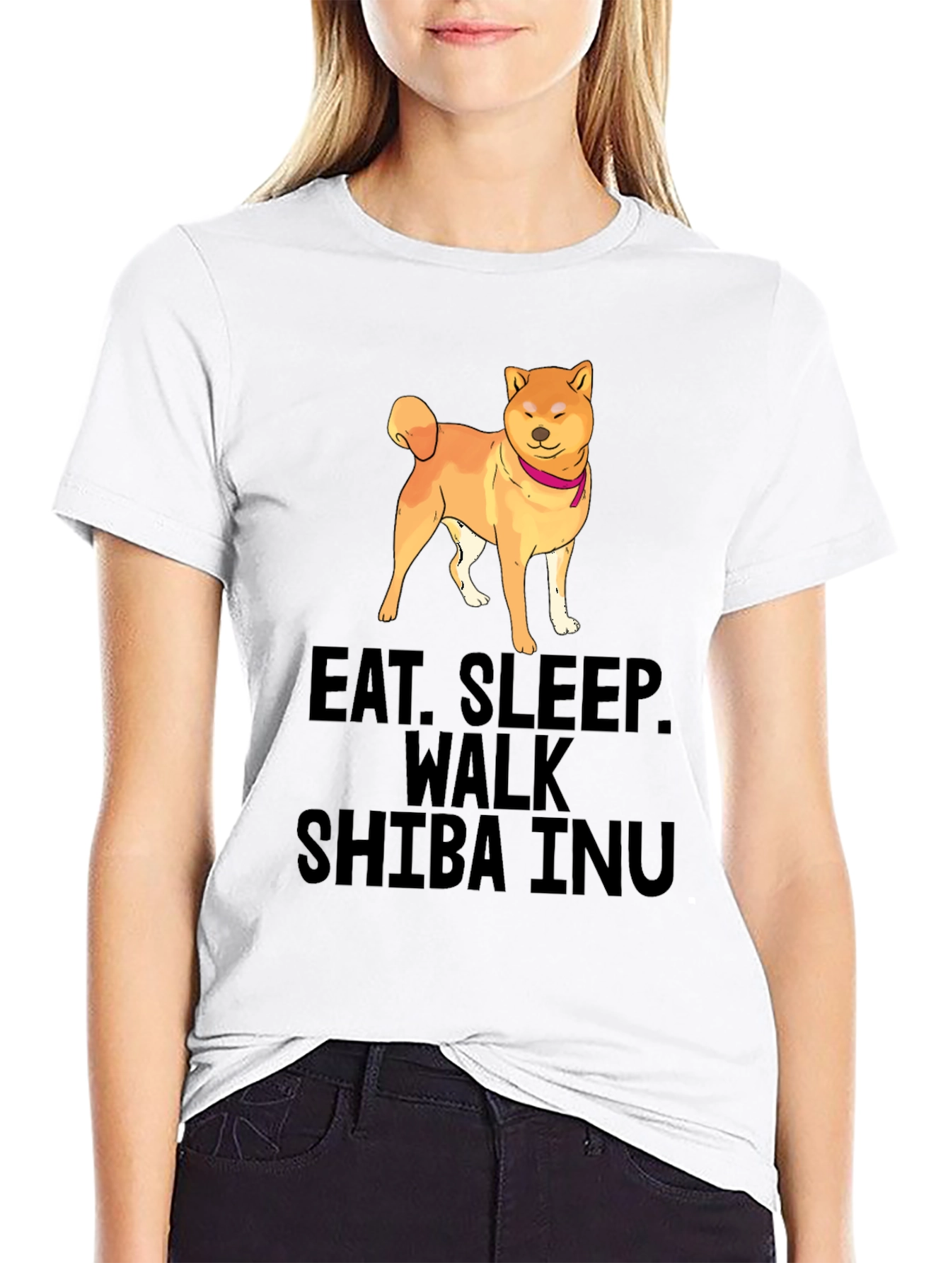 Eat Sleep Walk Shiba Inu T-Shirt