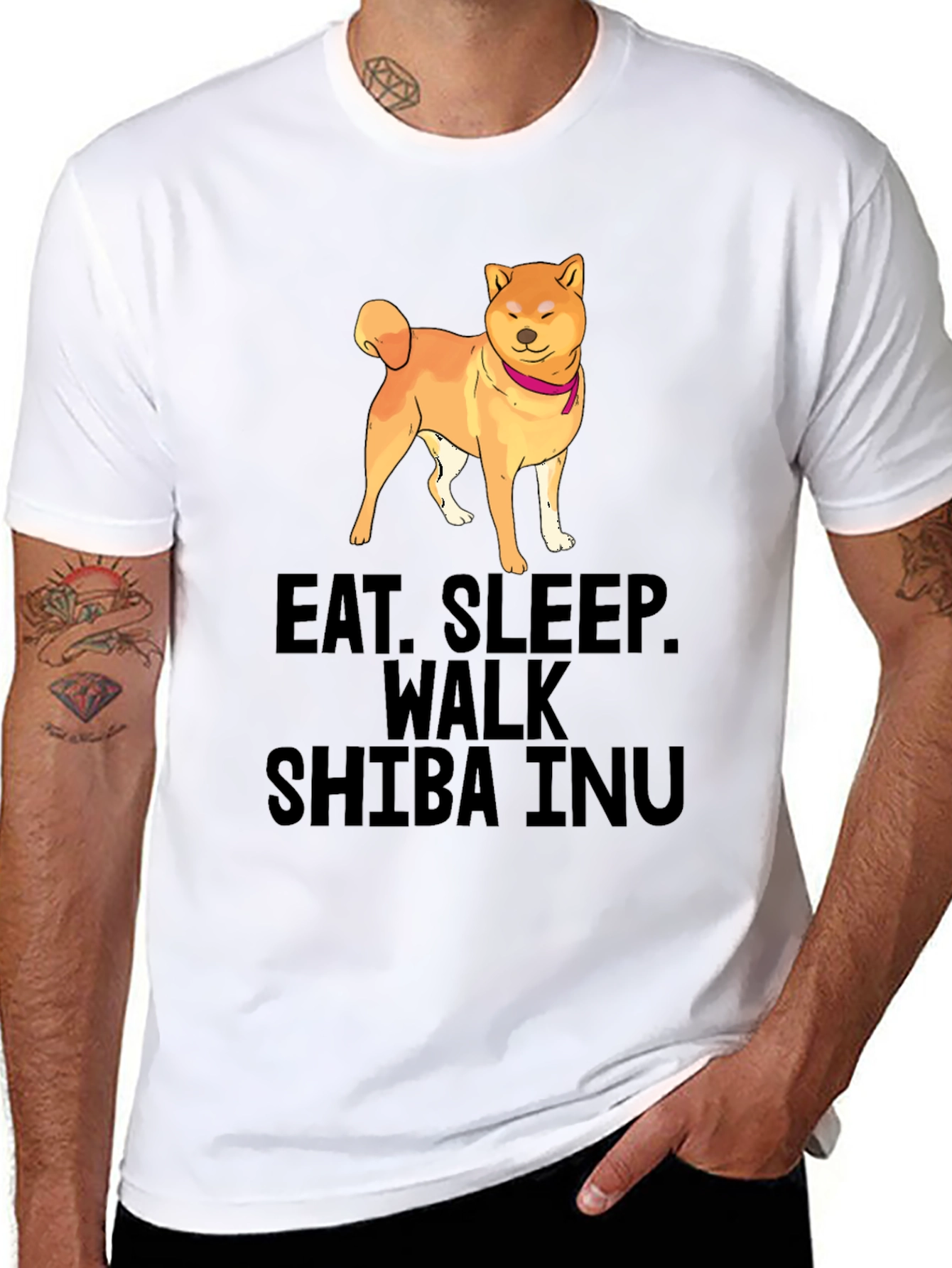 Eat Sleep Walk Shiba Inu T-Shirt
