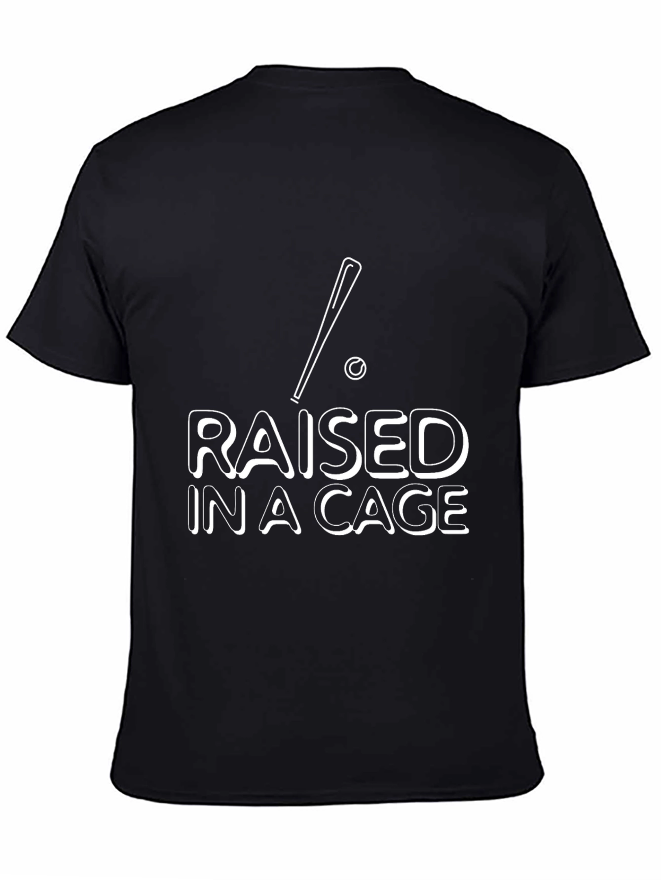 Raised in a Cage Baseball Graphic Tee