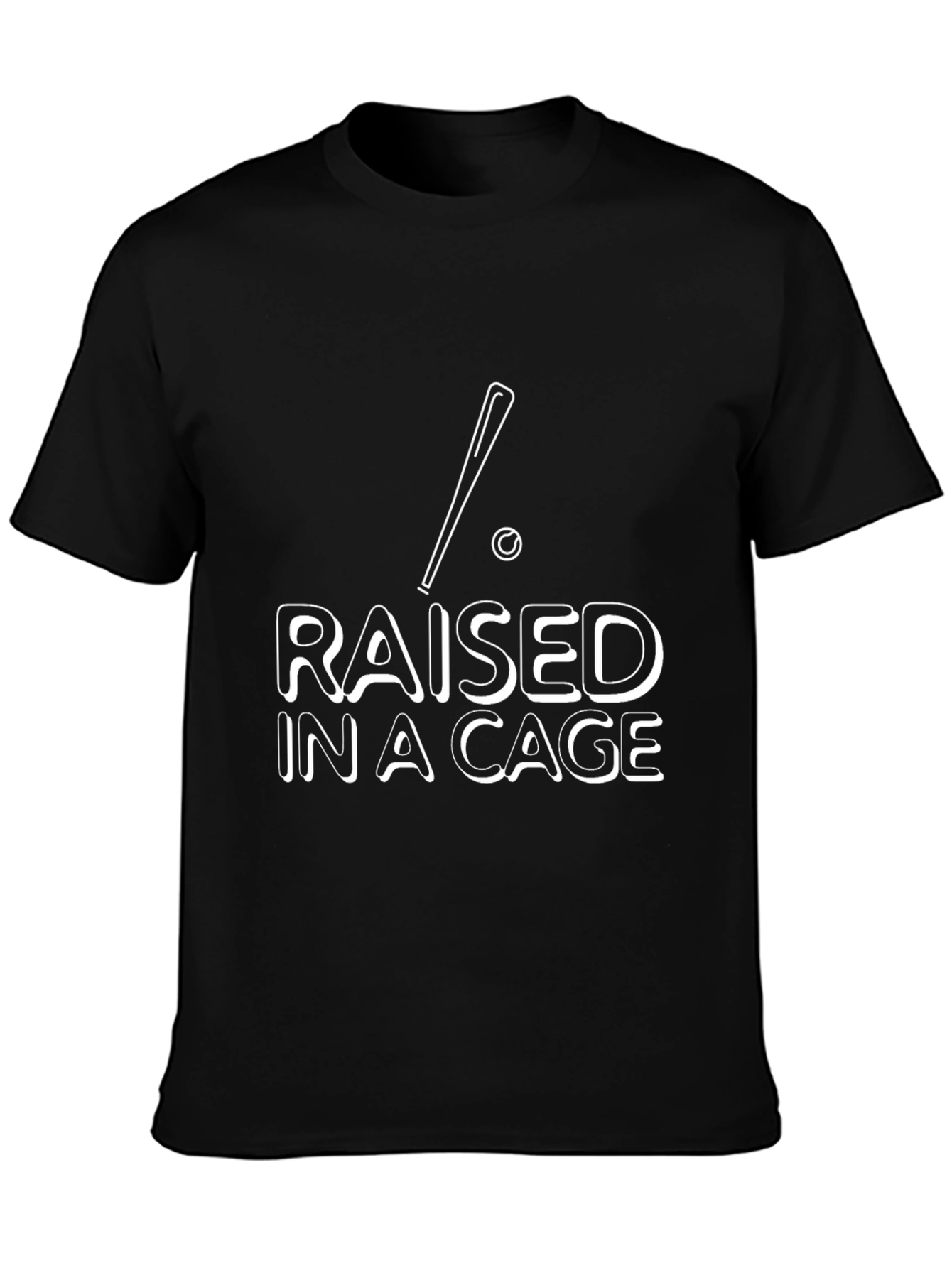 Raised in a Cage Baseball Graphic Tee