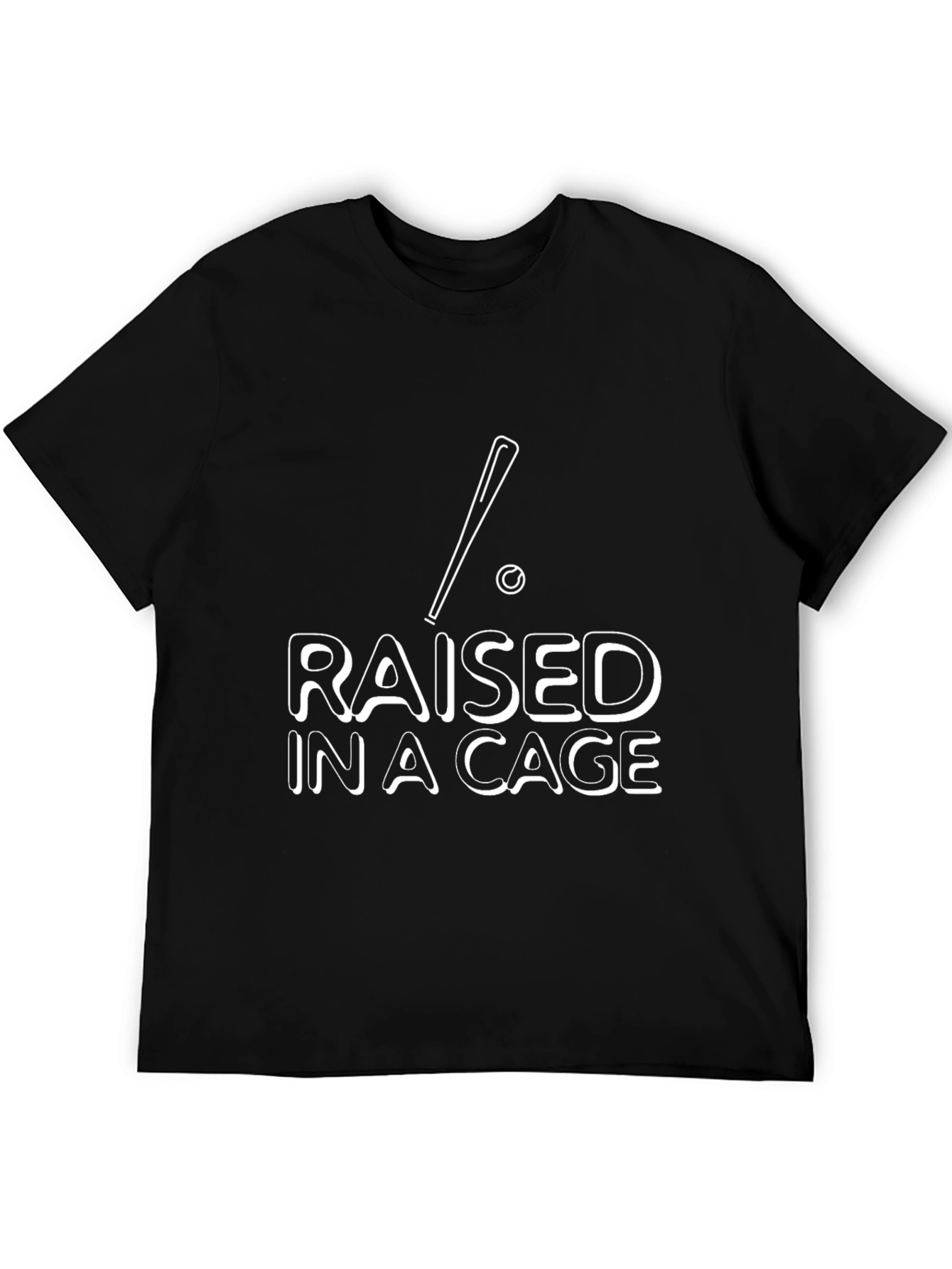 Raised in a Cage Baseball Graphic Tee