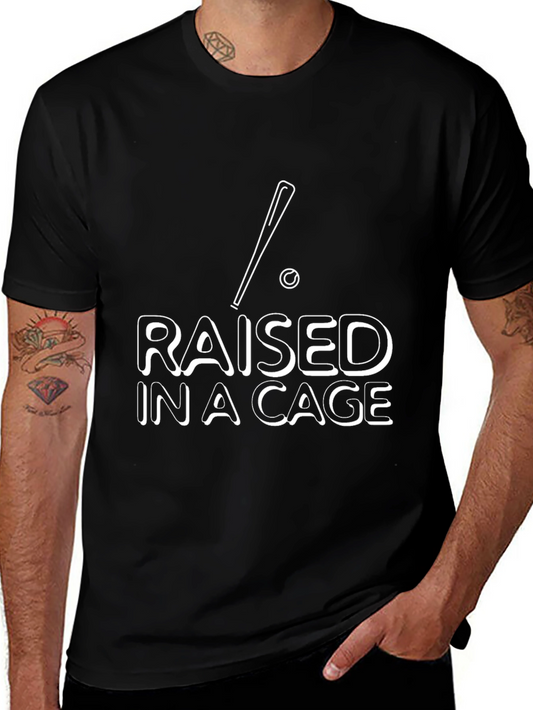 Raised in a Cage Baseball Graphic Tee