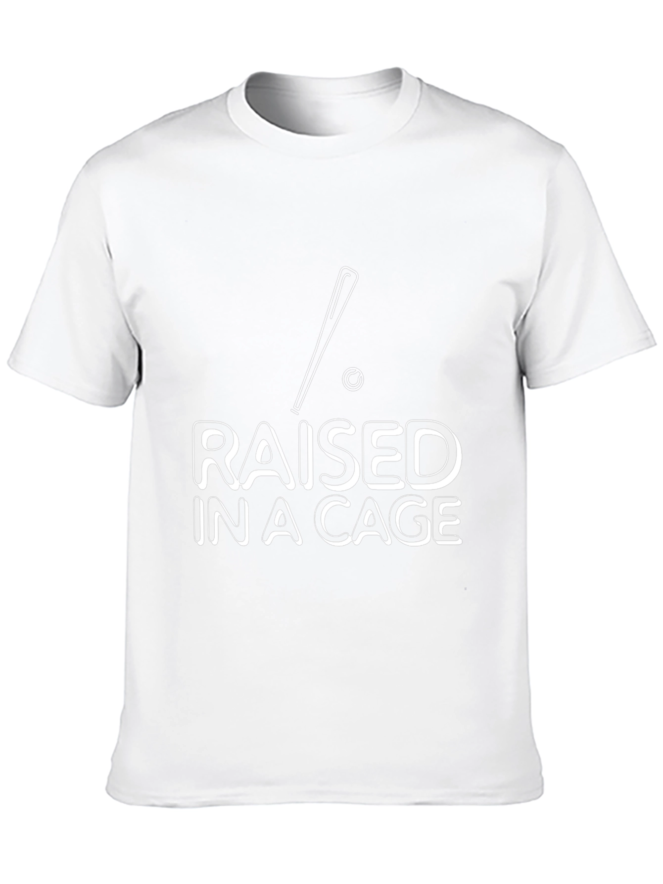 Raised in a Cage Baseball Graphic Tee