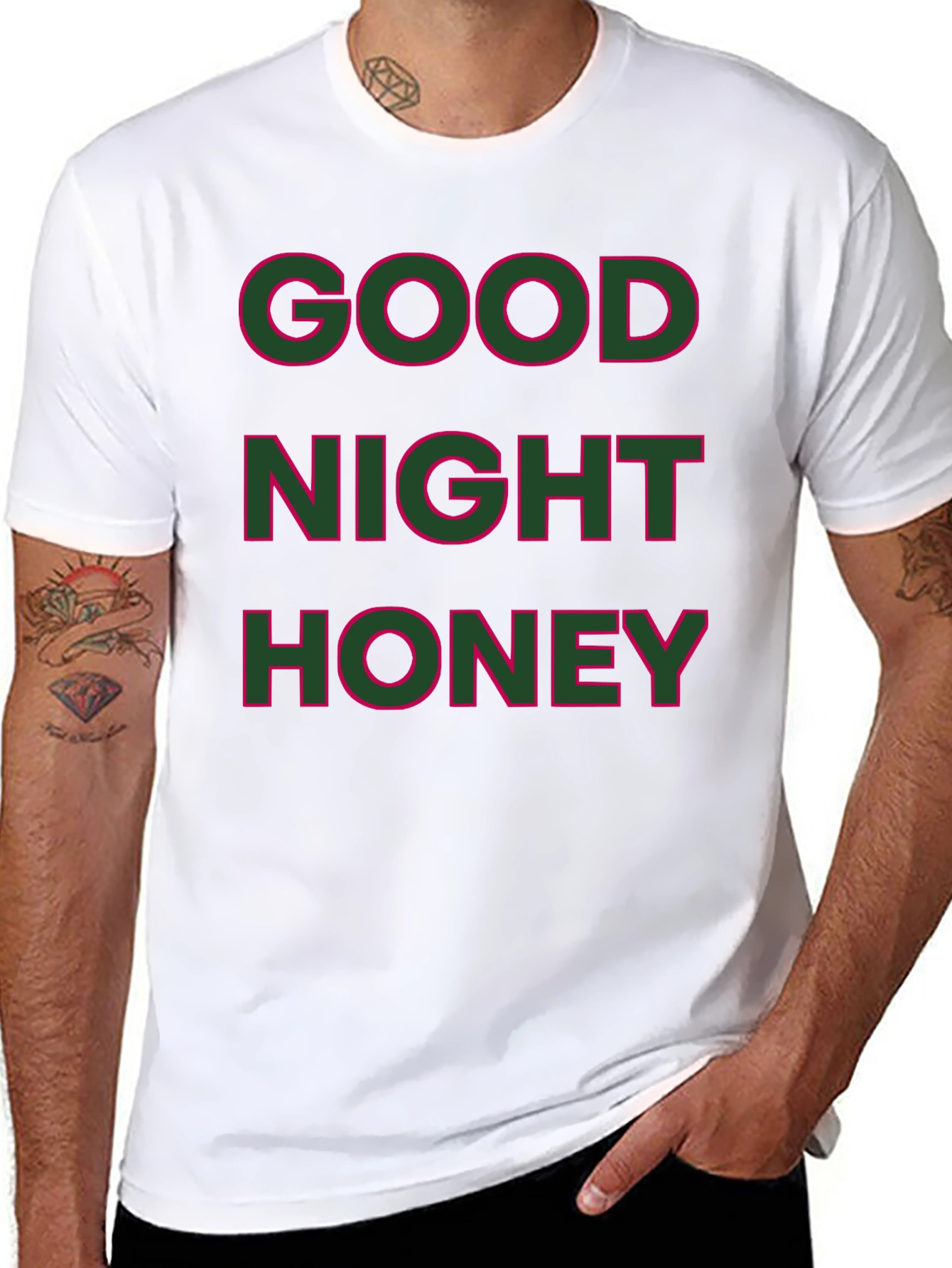 Good Night Honey T-Shirt -  Casual Graphic Tee