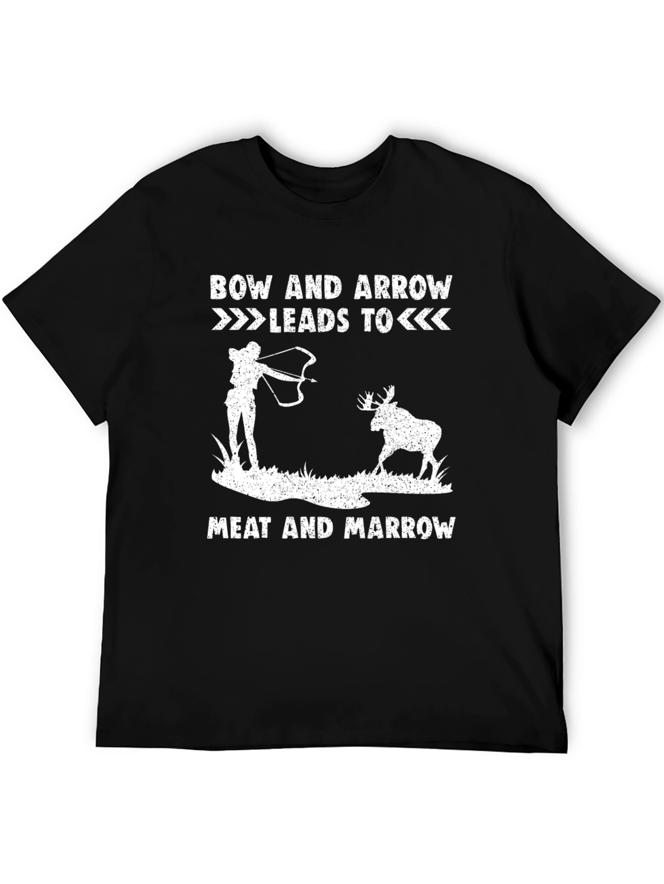 Bow & Arrow Leads to Meat Funny Hunter T-Shirt
