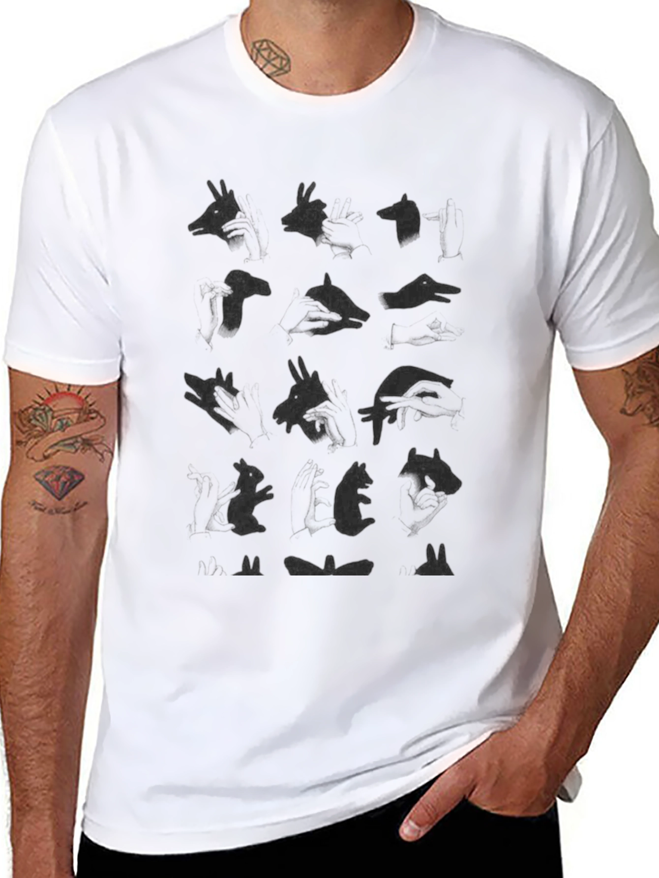 Shadow Puppet T-Shirt - Animal Hand Shadows