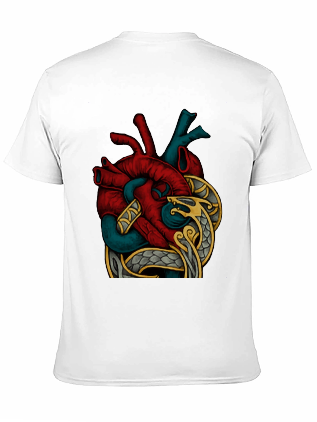 Anatomic Heart Snake Graphic T-Shirt