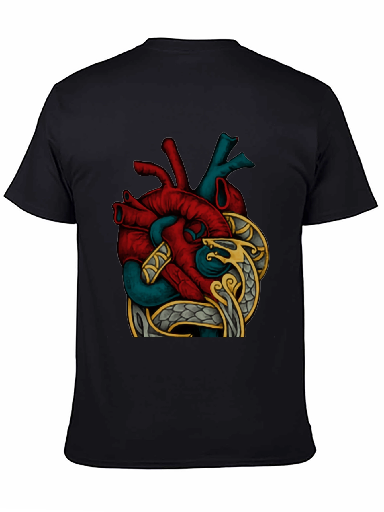 Anatomic Heart Snake Graphic T-Shirt