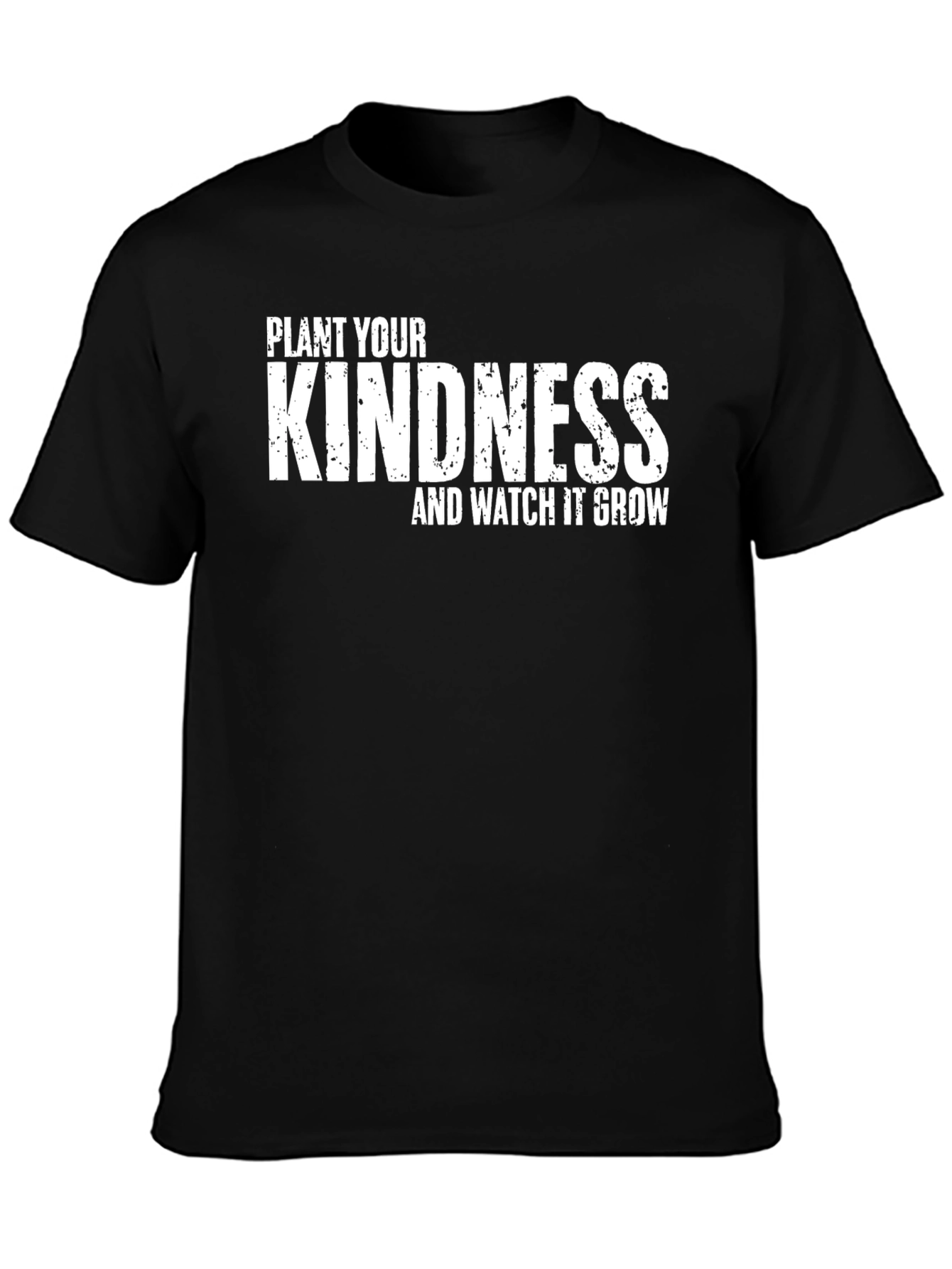 Kindness Grow T-Shirt - Black Cotton Blend