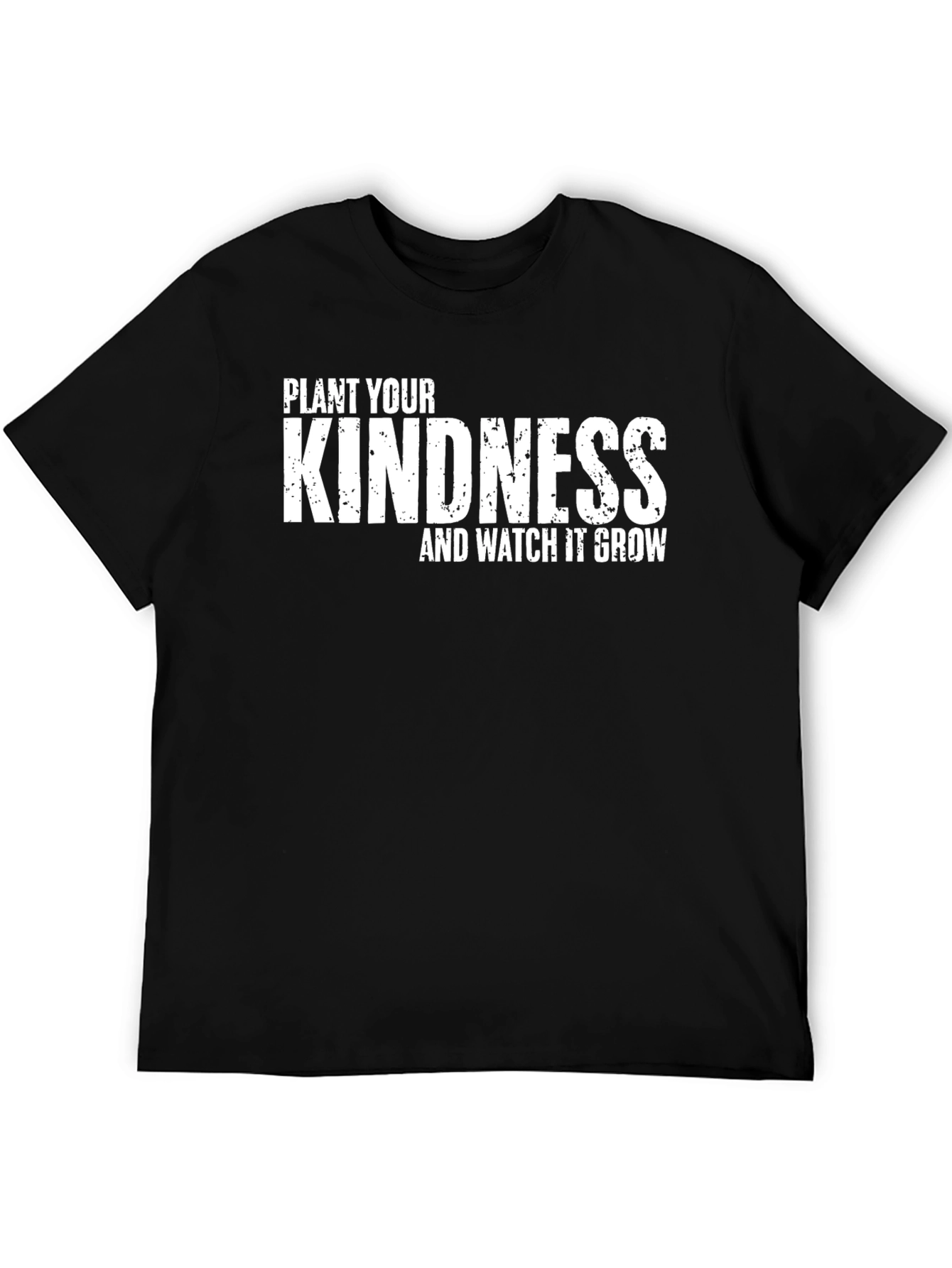 Kindness Grow T-Shirt - Black Cotton Blend