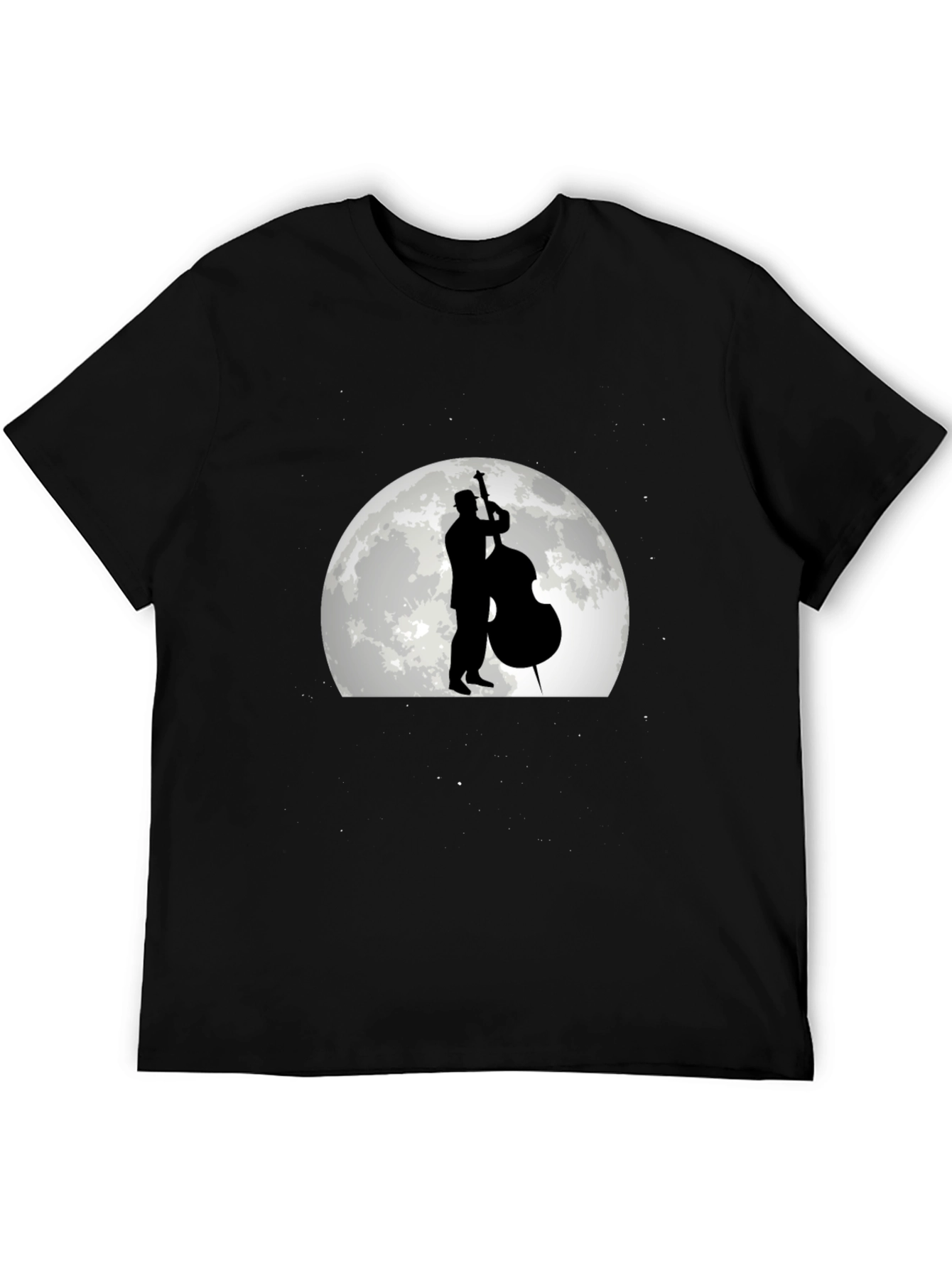 Jazz Musician Moon Graphic T-Shirt