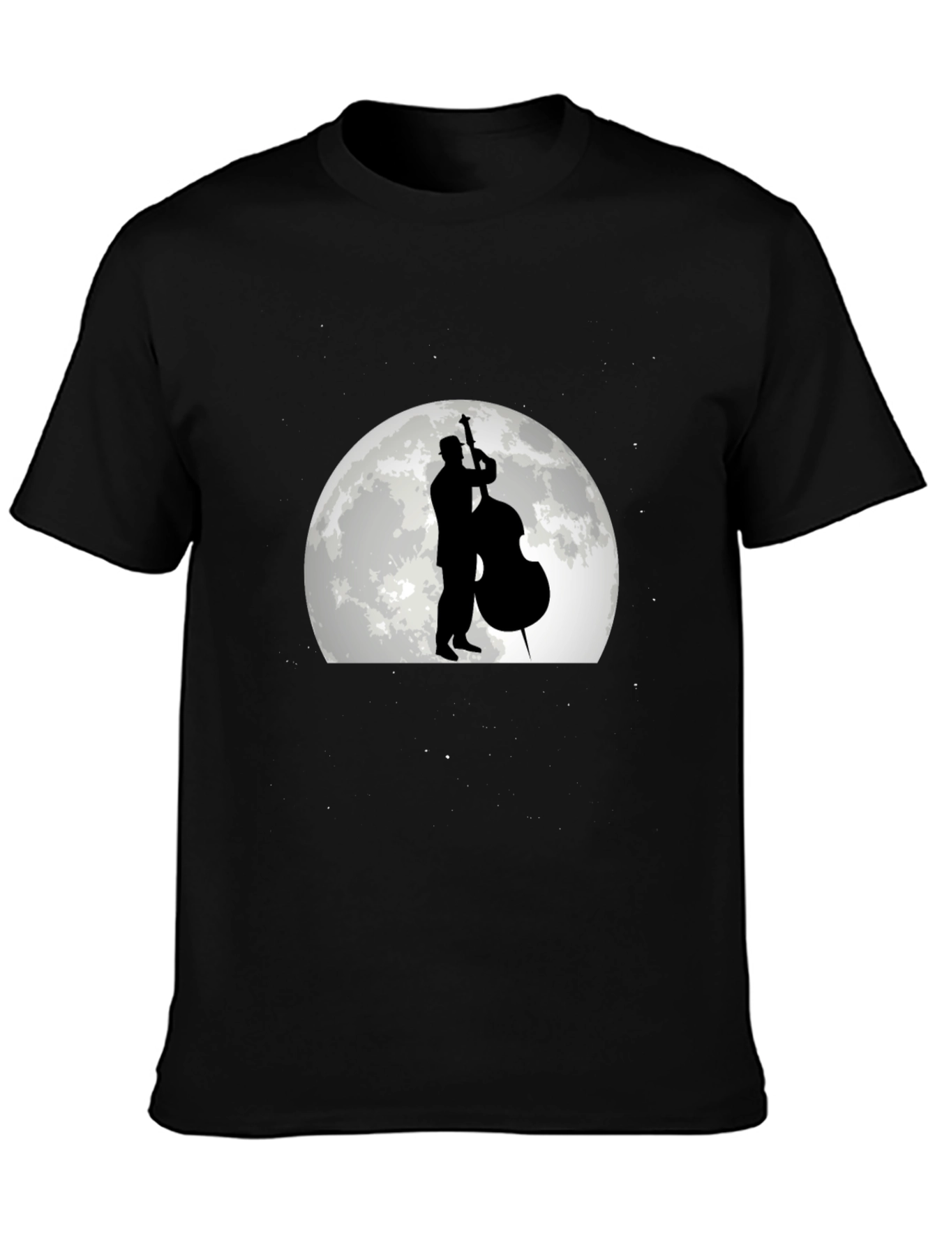 Jazz Musician Moon Graphic T-Shirt