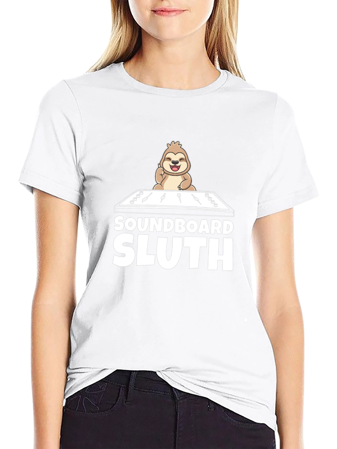 Soundboard Sloth Black T-Shirt