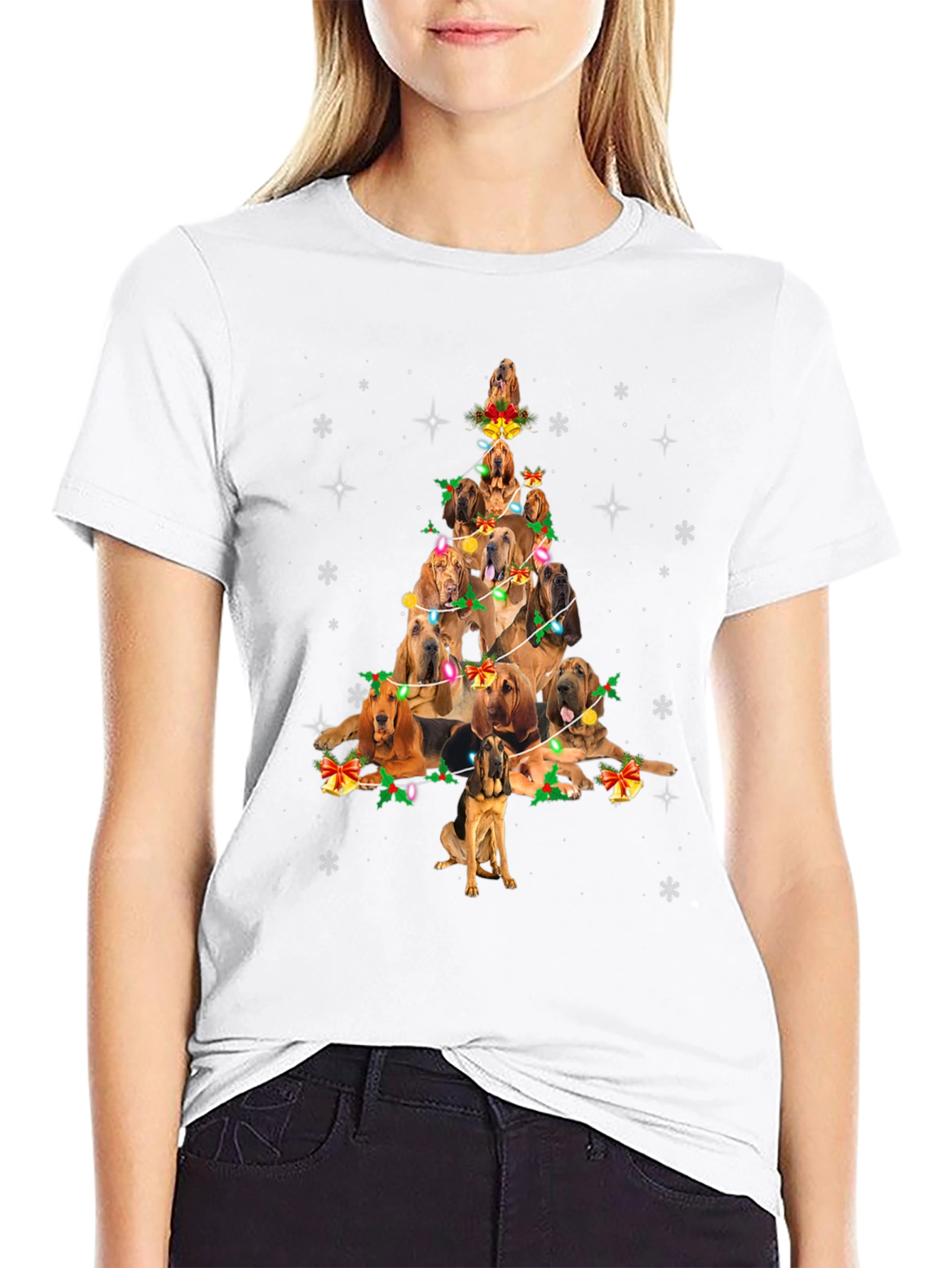Dog Breed Christmas Tree Graphic Tee