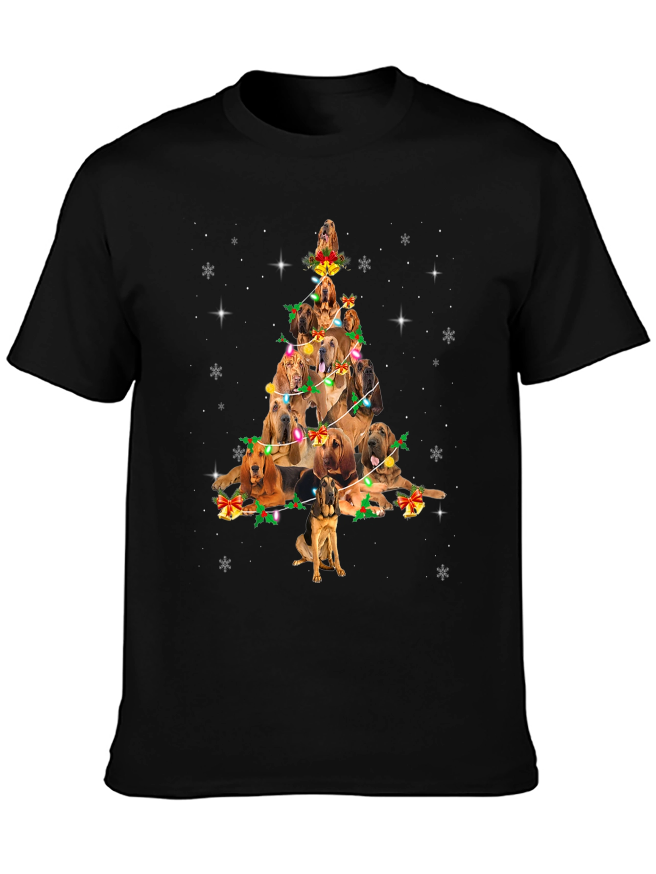 Dog Breed Christmas Tree Graphic Tee
