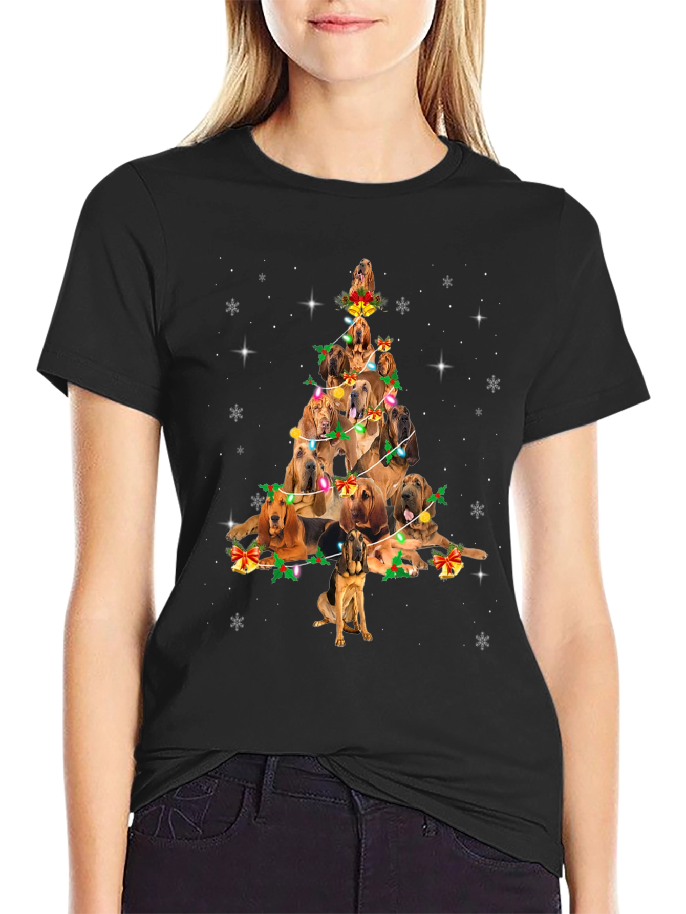 Dog Breed Christmas Tree Graphic Tee