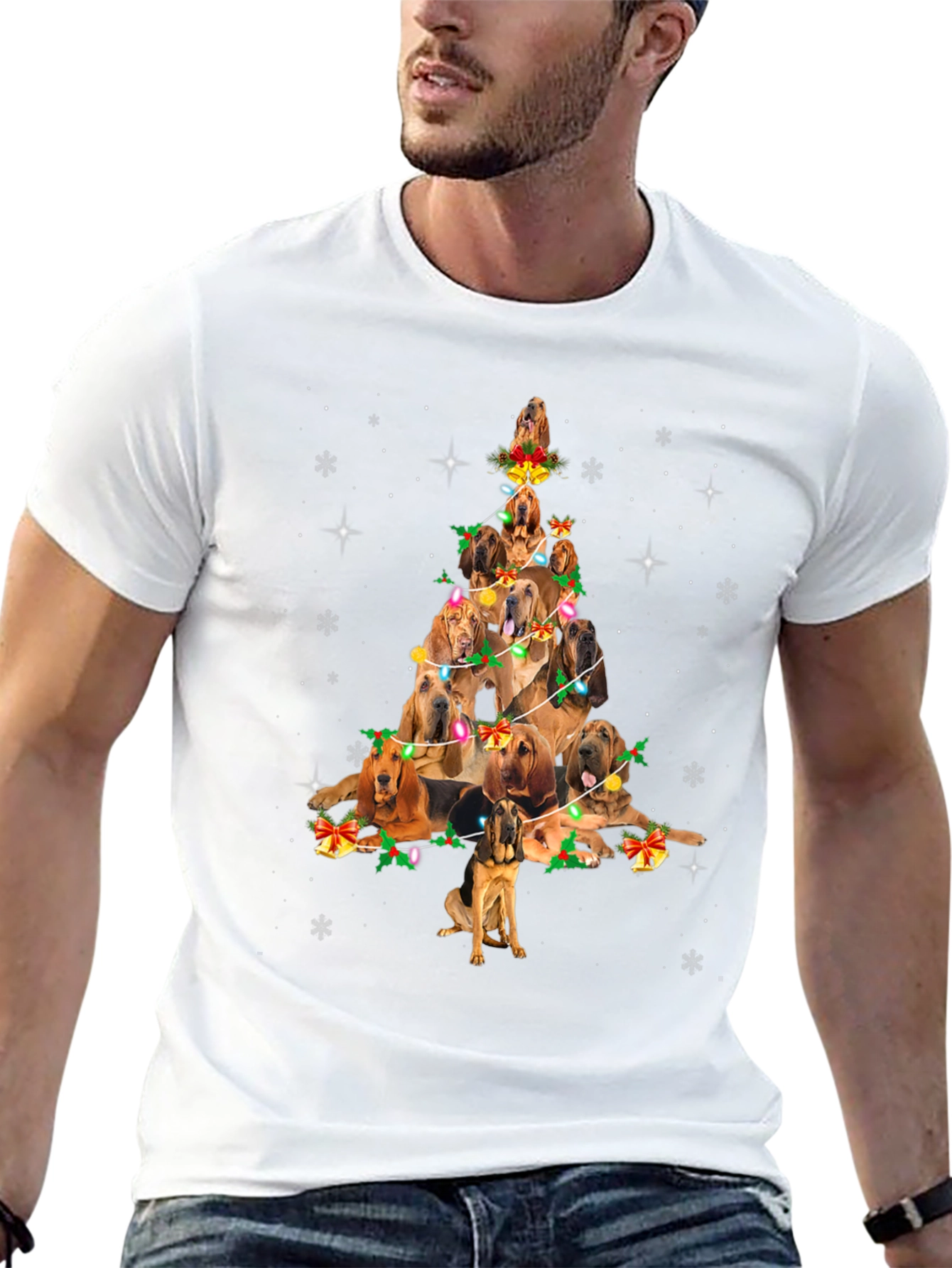 Dog Breed Christmas Tree Graphic Tee