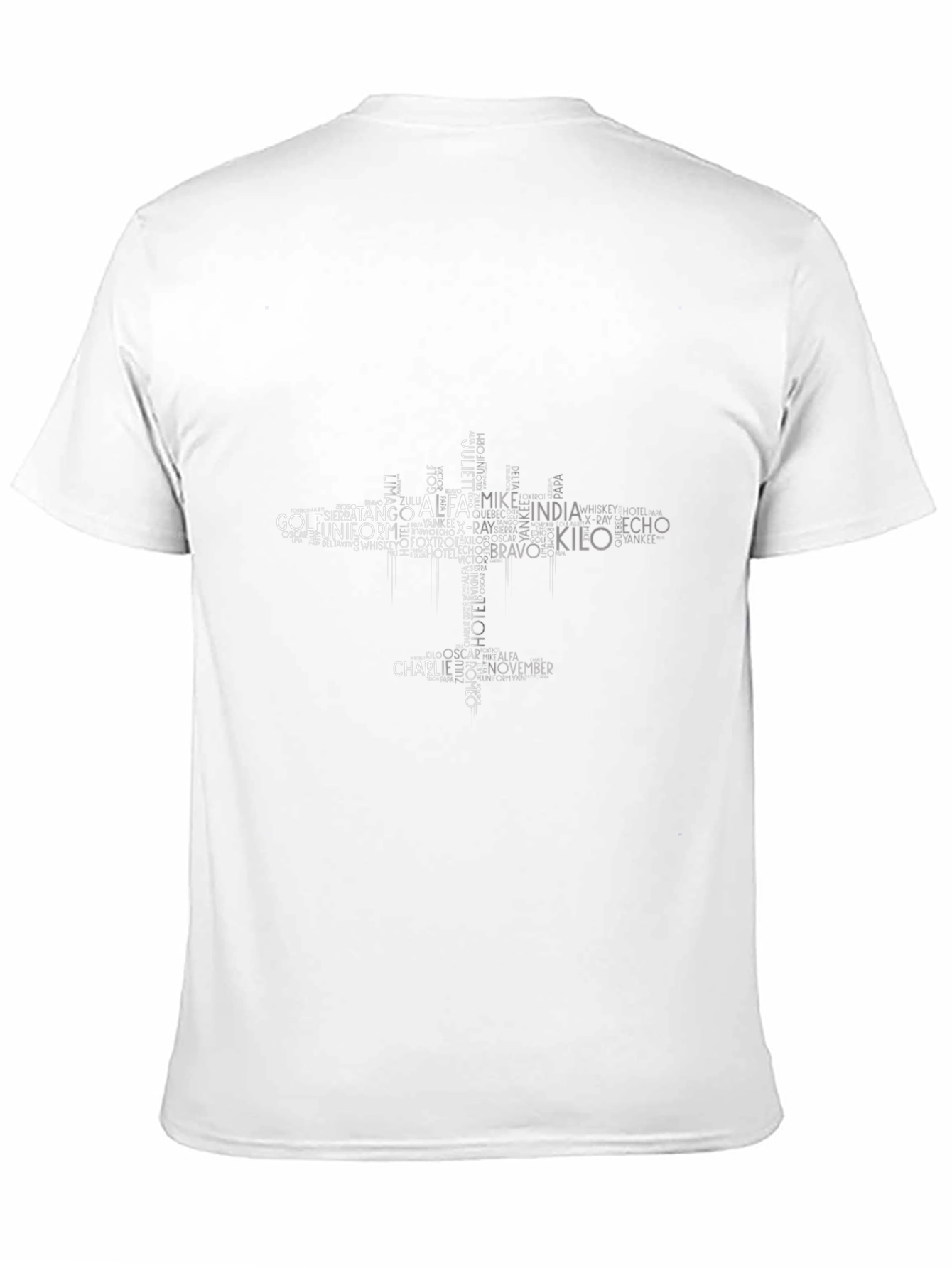 Phonetic Alphabet Word Cloud T-Shirt - Black