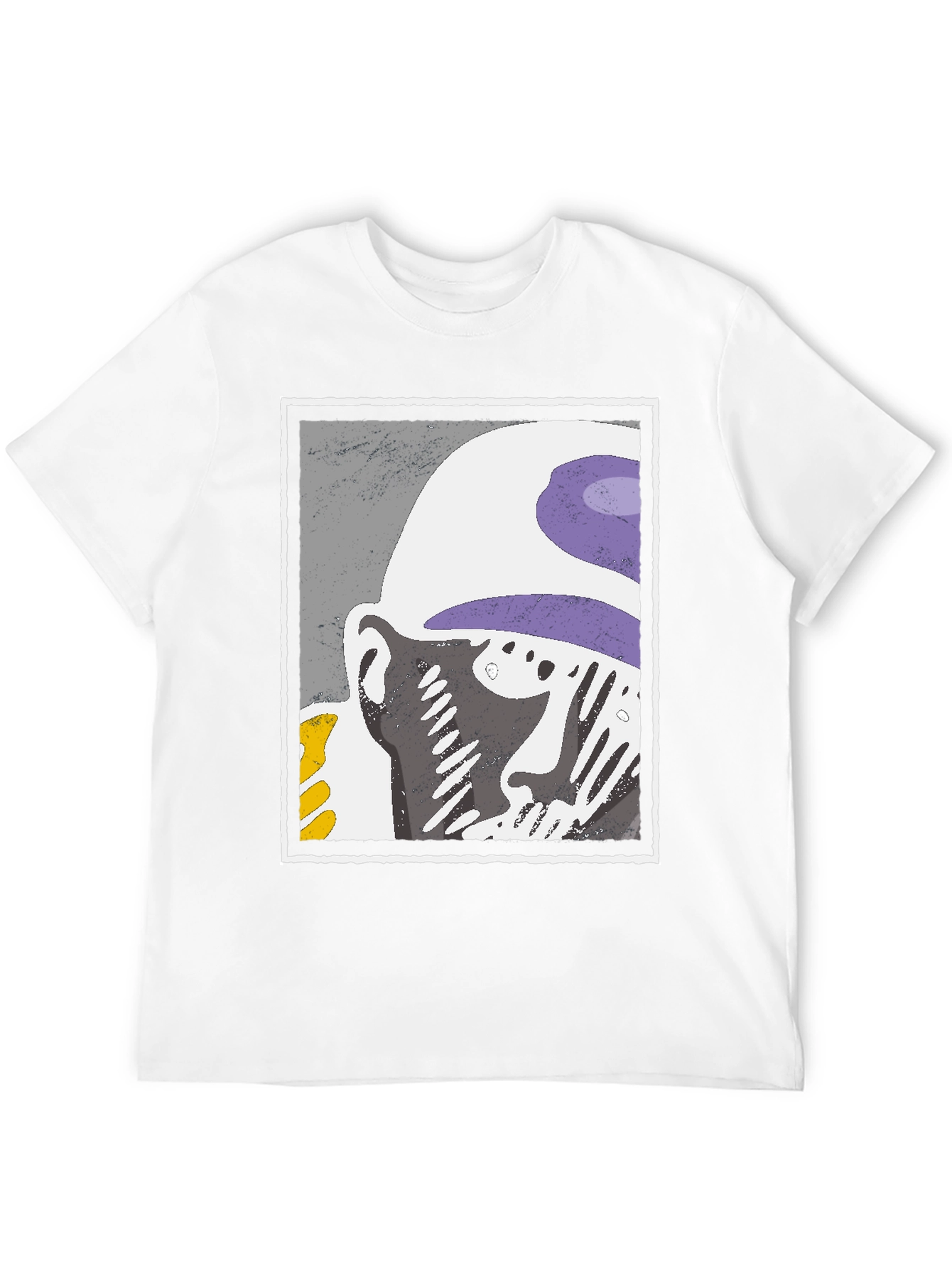 Abstract Face Graphic Tee - Black