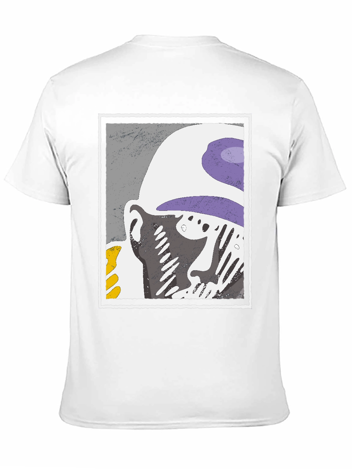 Abstract Face Graphic Tee - Black