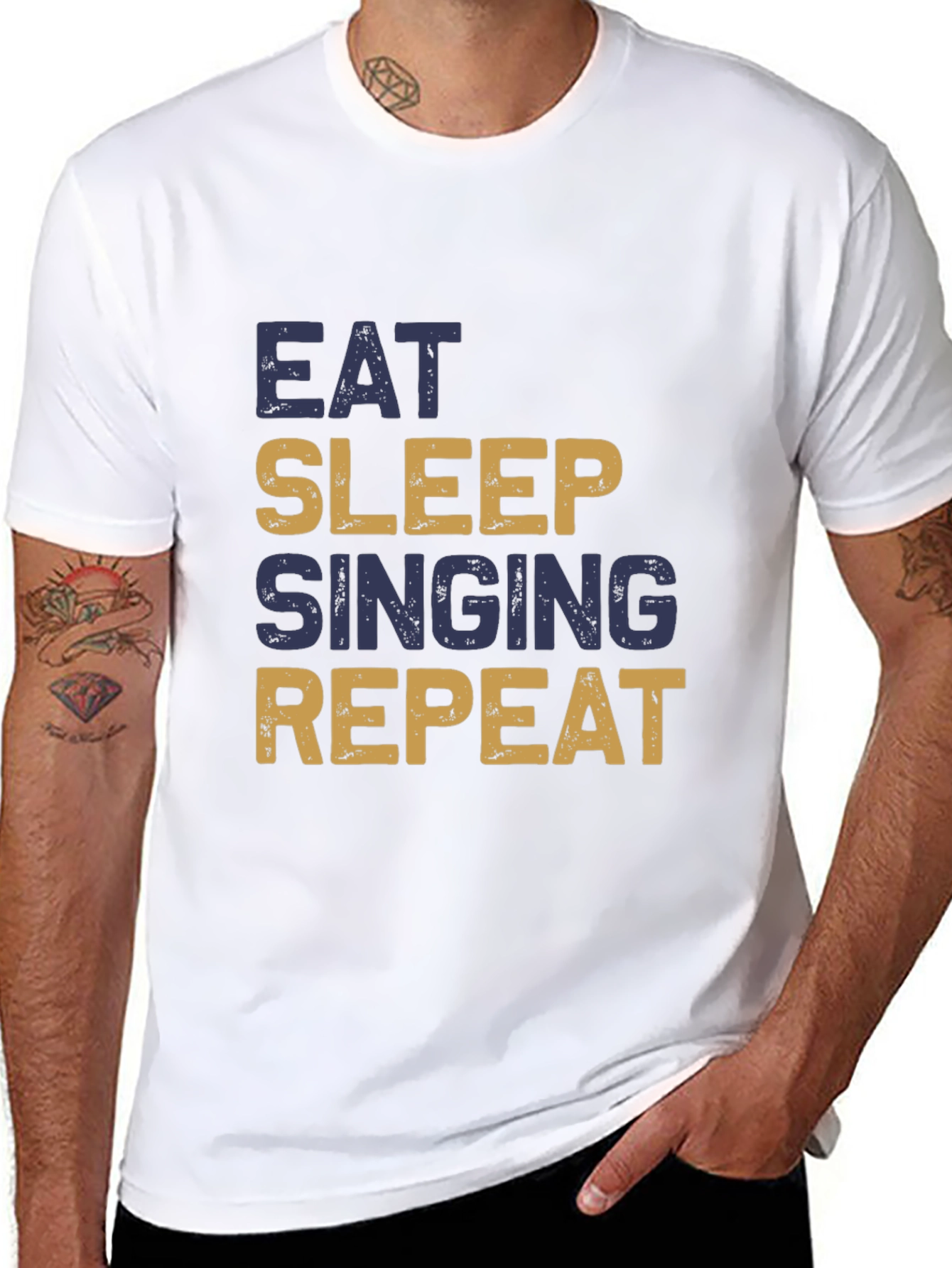 Eat Sleep Singing Repeat Graphic Tee