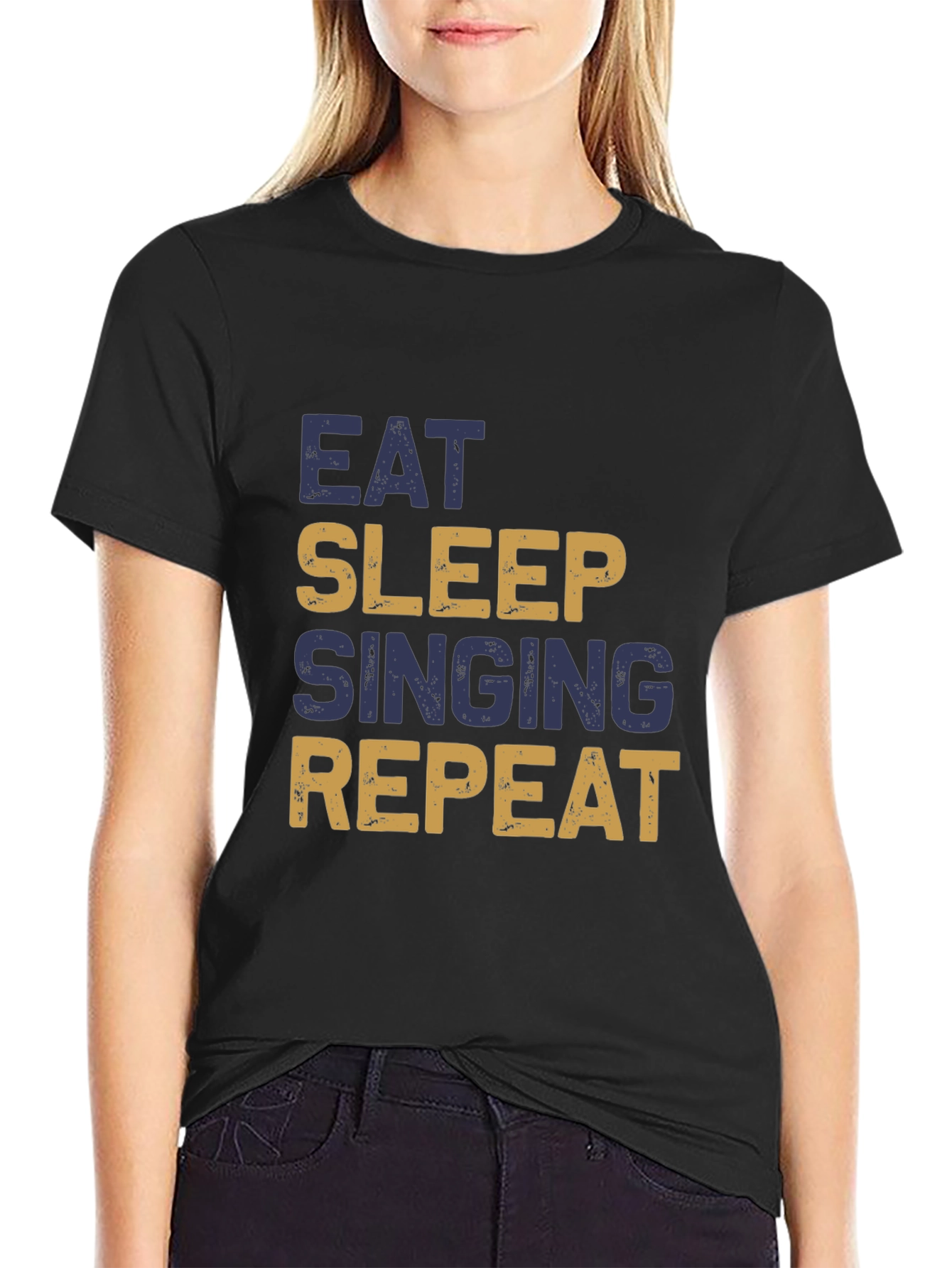 Eat Sleep Singing Repeat Graphic Tee