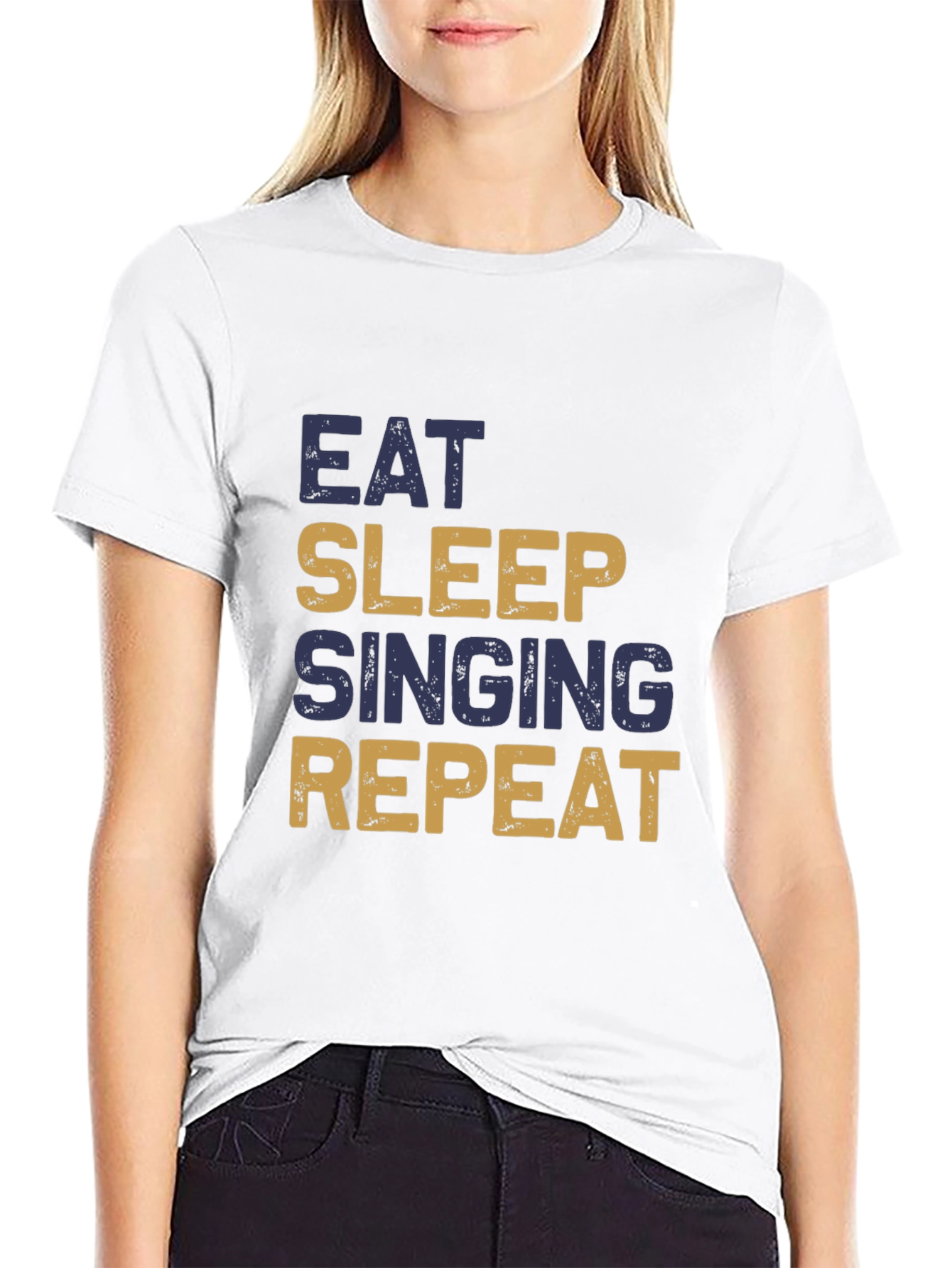 Eat Sleep Singing Repeat Graphic Tee